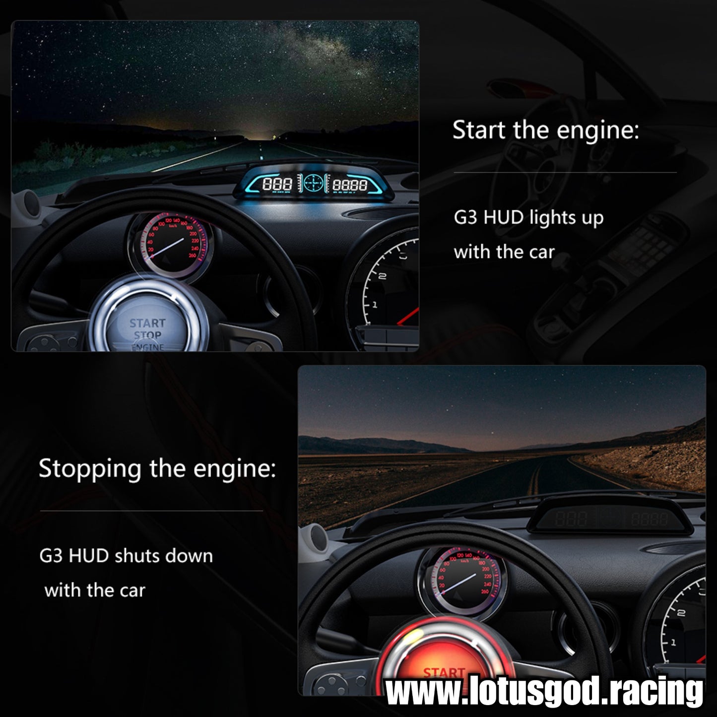 Universal USB Gps Head Up Speed Display Electronics Hud Projector Digital Blue Led Gauge Speedometer Accessories For All Cars