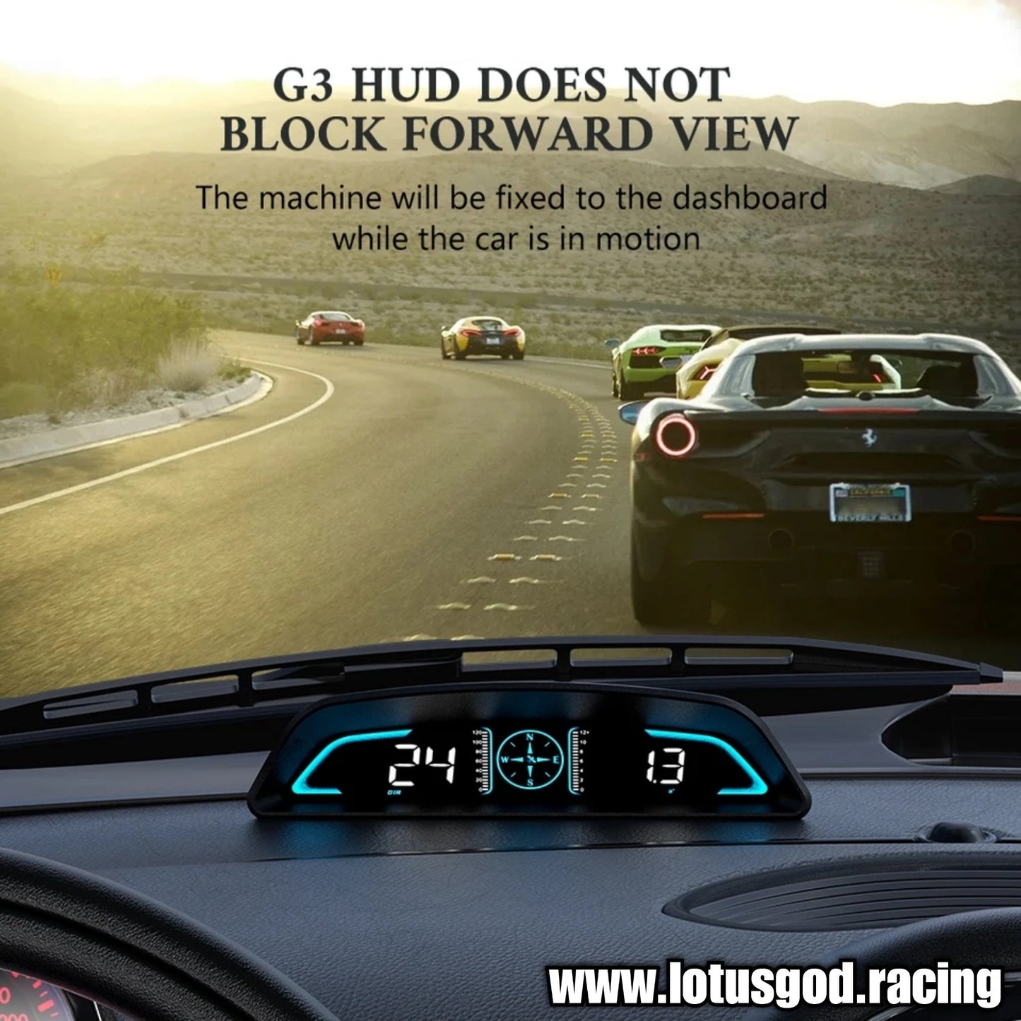 Universal USB Gps Head Up Speed Display Electronics Hud Projector Digital Blue Led Gauge Speedometer Accessories For All Cars