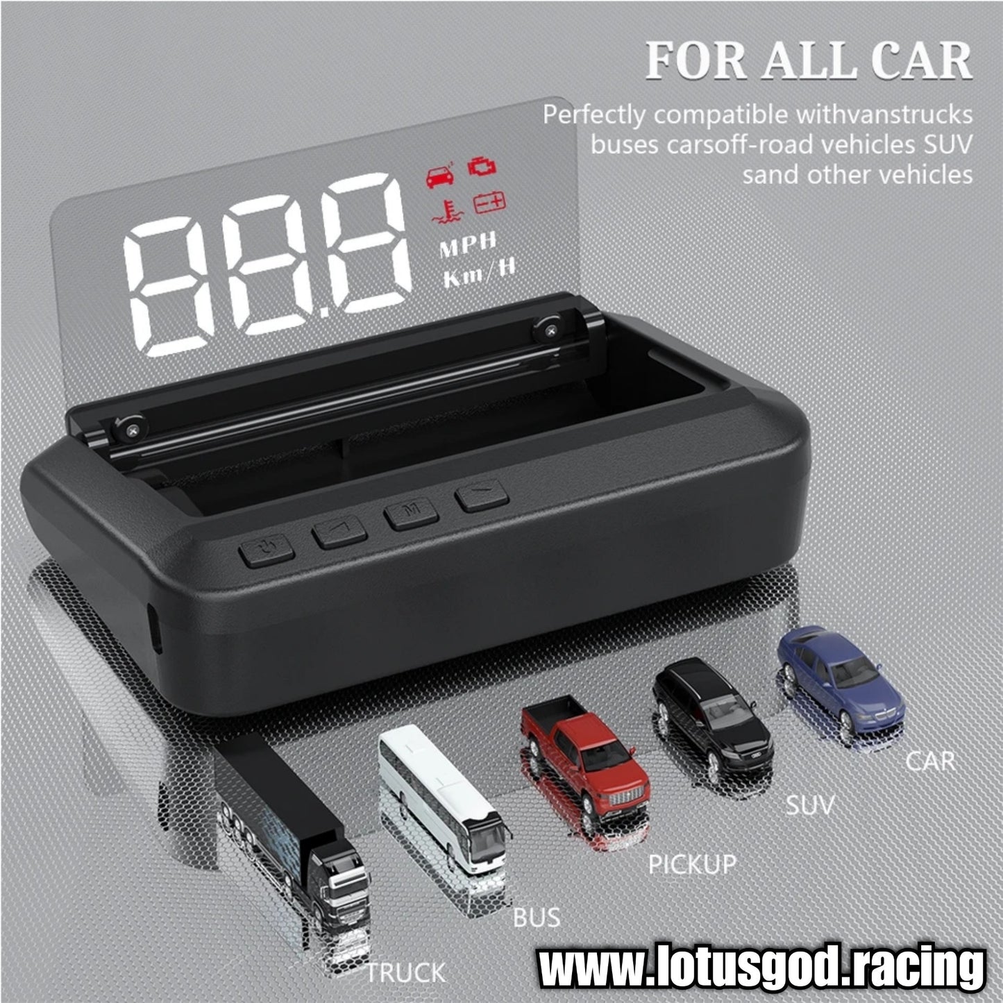 Universal USB Gps Head Up Speed Display Electronics Hud Projector Digital Car White Led Gauge Speedometer Accessories For All Cars
