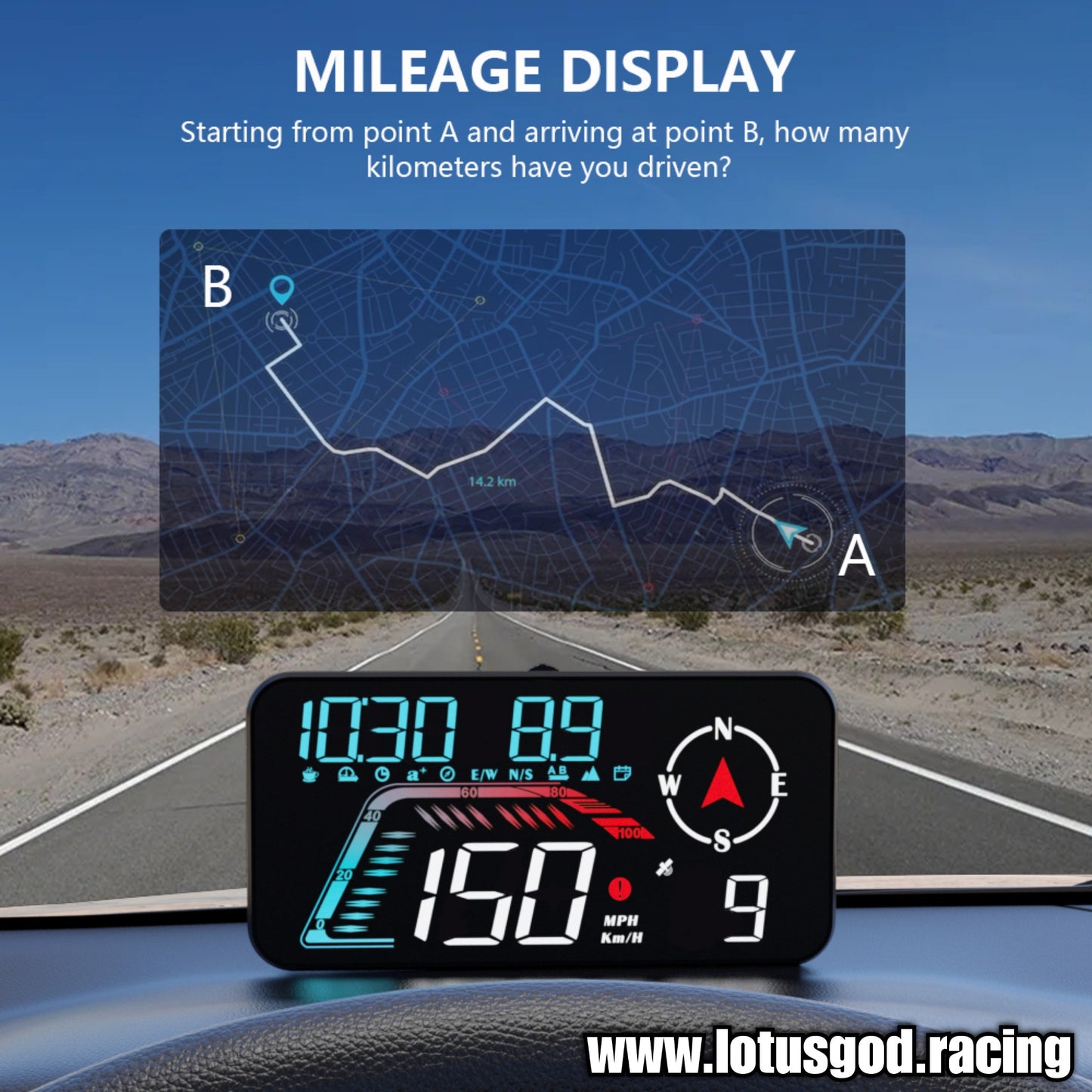 Universal GPS USB Powered Hud Virtual Head Up Display Speedometer For Car Gadgets On Windshield Projection 3 Digital Speed Meter VSD Reflection Clock Time