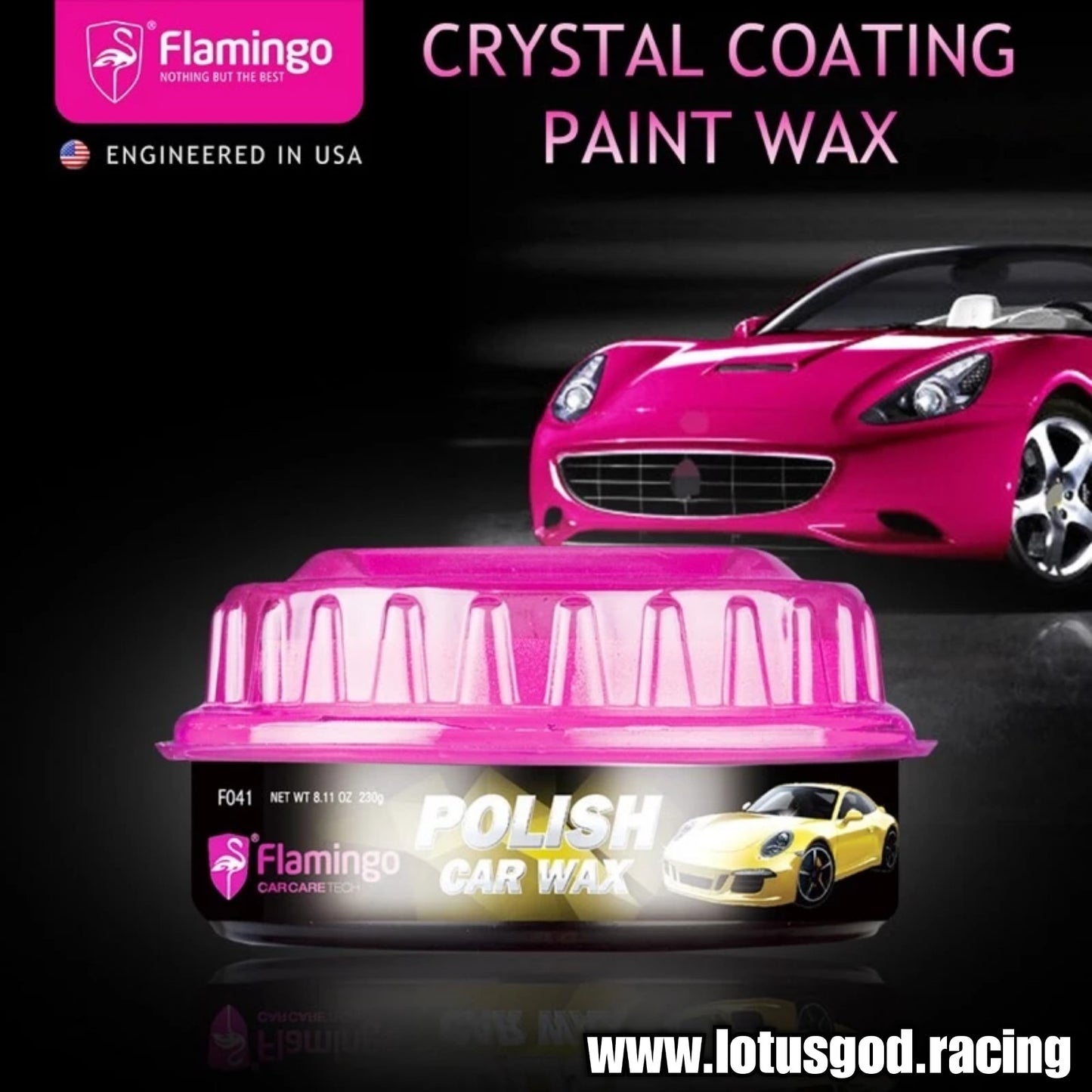 Flamingo Rubbing Compound | Polish & Shine Wax For All Car Lorry Van Pick Up Etc 230g