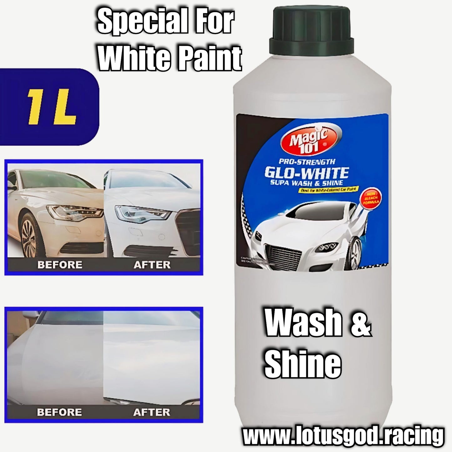 Snowman White Paint Tech Wash & Shine Car Shampoo Thick Foam For Motorcycle Car Lorry Van Pick Up Etc