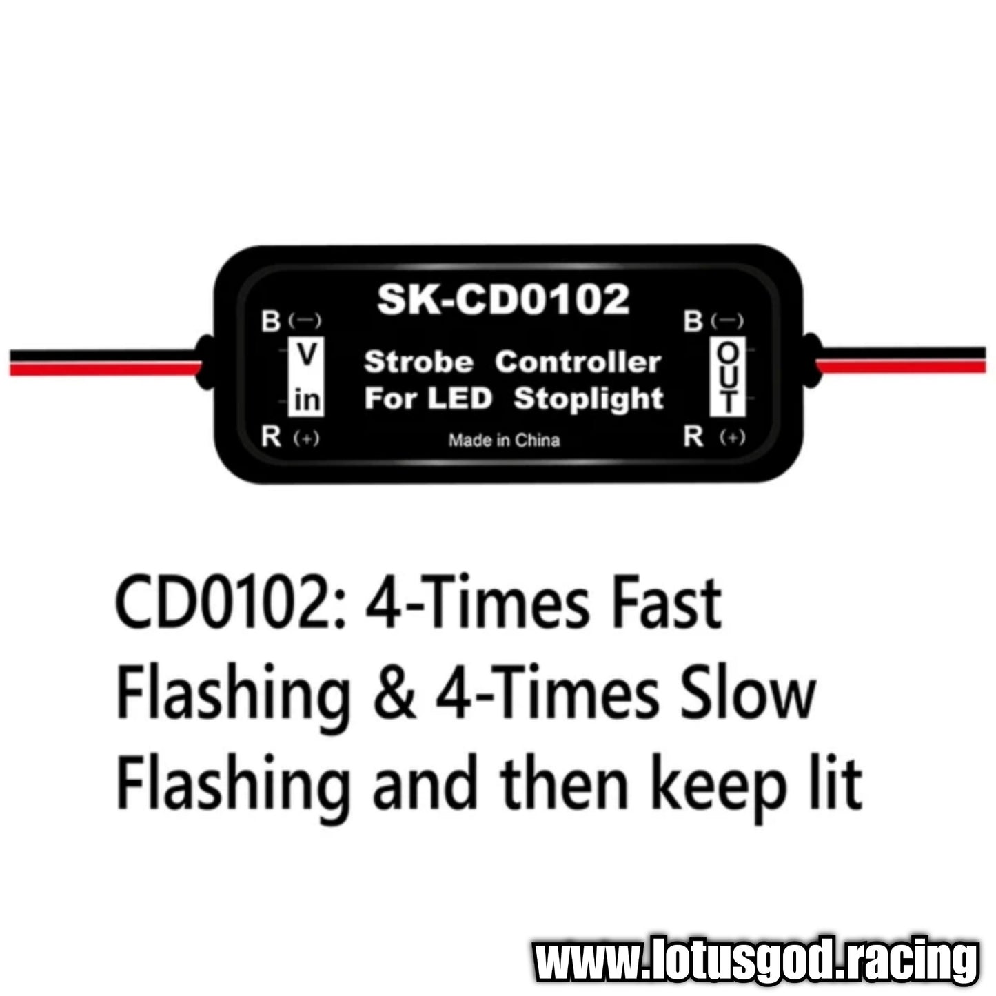 F1 Racing Universal 9V - 30 Volts Super Bright Blink Flash Strobe Controller Flasher Module Flashing For Back Rear Tail Stop Brake Light LED