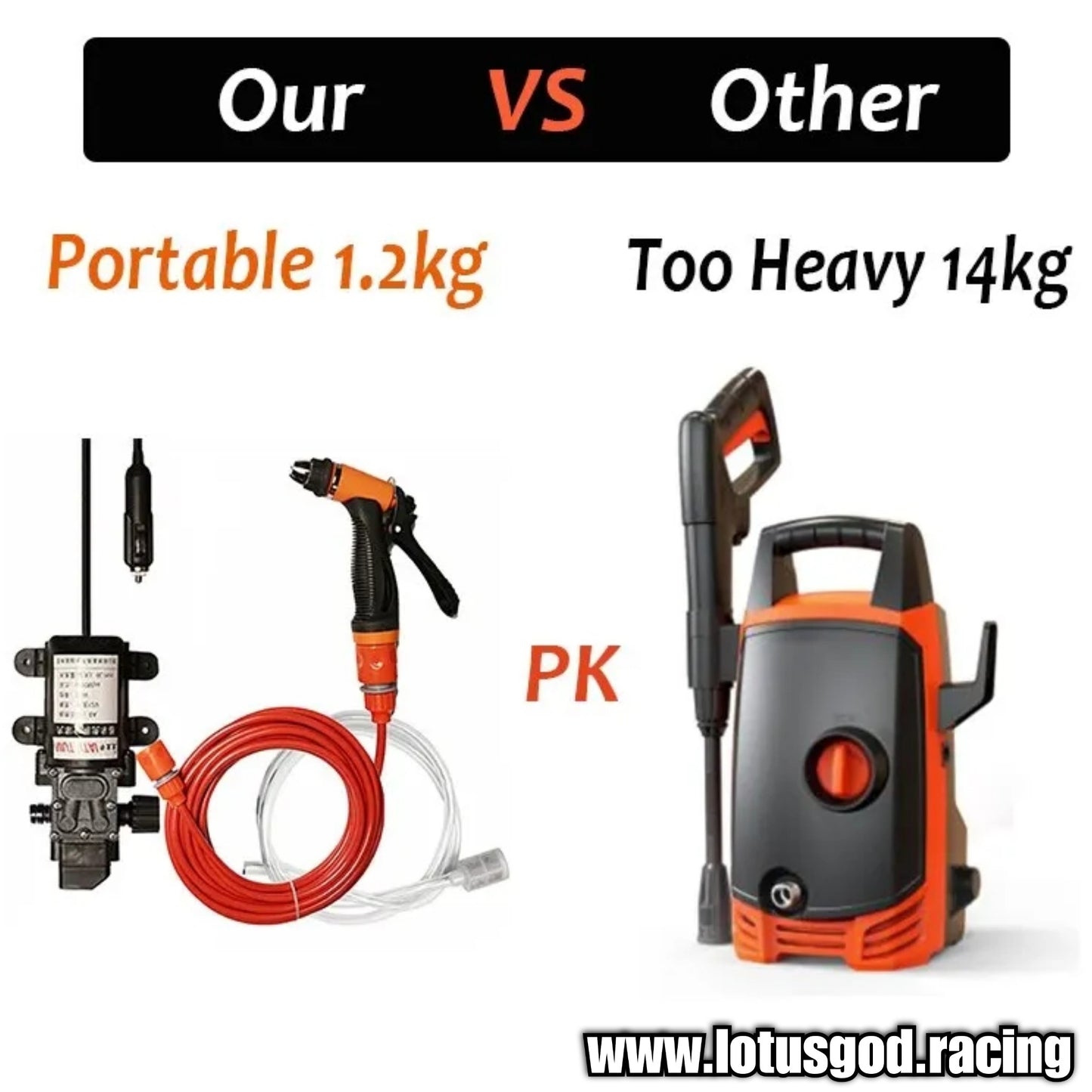 12 Volts Socket 100w Portable 1.0Mpa High Pressure 5.5L/Min Electric Cleaning Hand Gun Spray Water Bucket Kit For Wash Car Bike Home Garden Etc