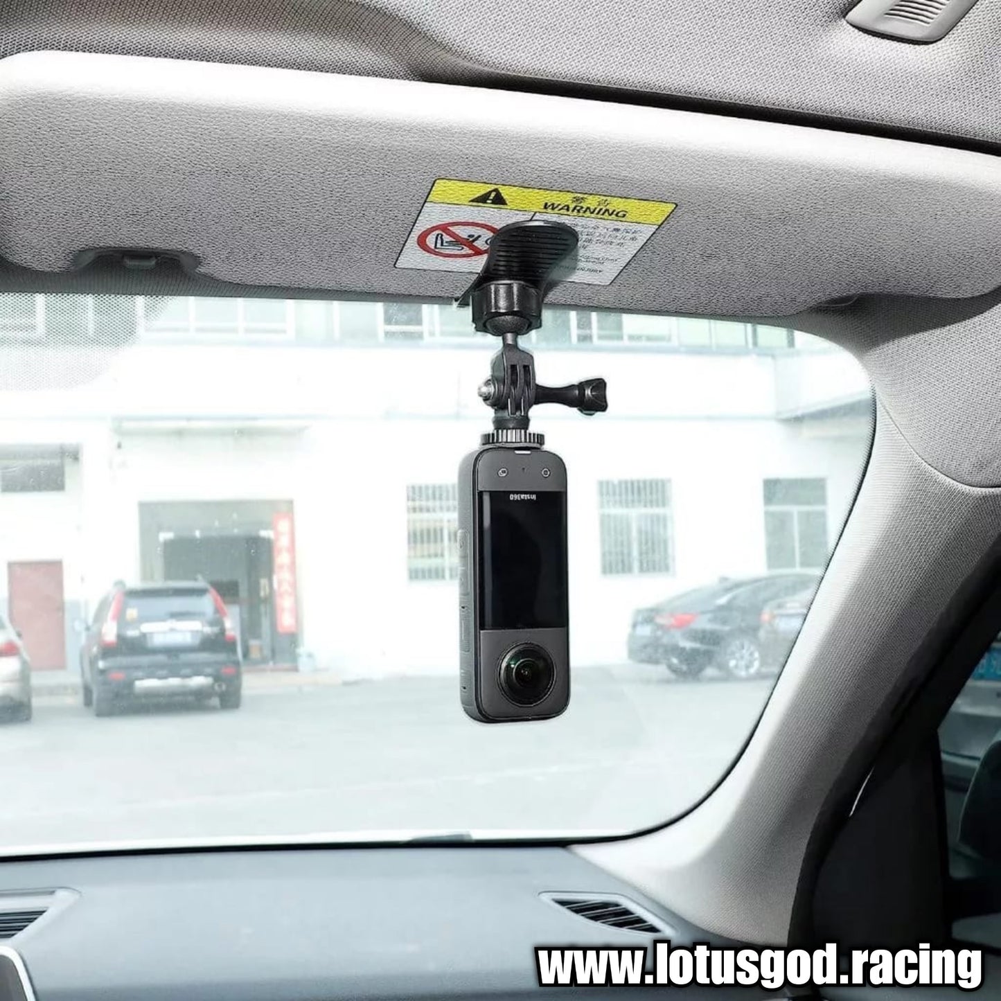 1/4" Adjustable Sun Visor Clip On Rear Front 360 Degree Cam View For GoPro Insta360 Camera Holder