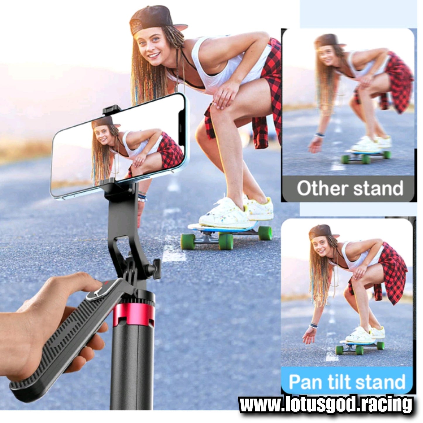 1/4" Carbon Steel Selfie Stick 70cm | Tripod 180cm Fully Adjustable Shaft Cam For Insta360 ONE X | Insta360 ONE R | One | EVO | GoPro | DJI OSMO Action Camera Iphone Android Phone Stand Holder