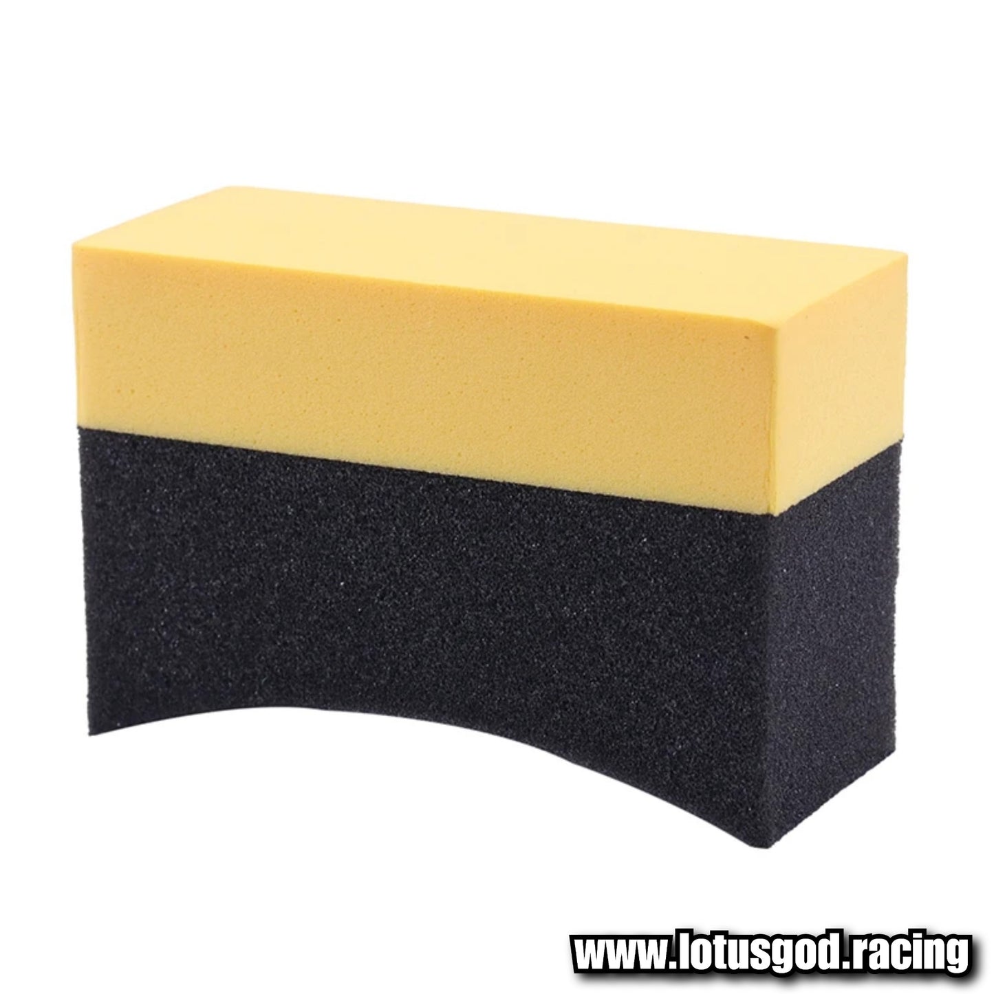 Black Yellow Curve Tyre Shine Wax Glass Window Cleaner Sponge For Car Motorcycle Tire Wall Body Paint Coating Wash Etc (2 Pieces)