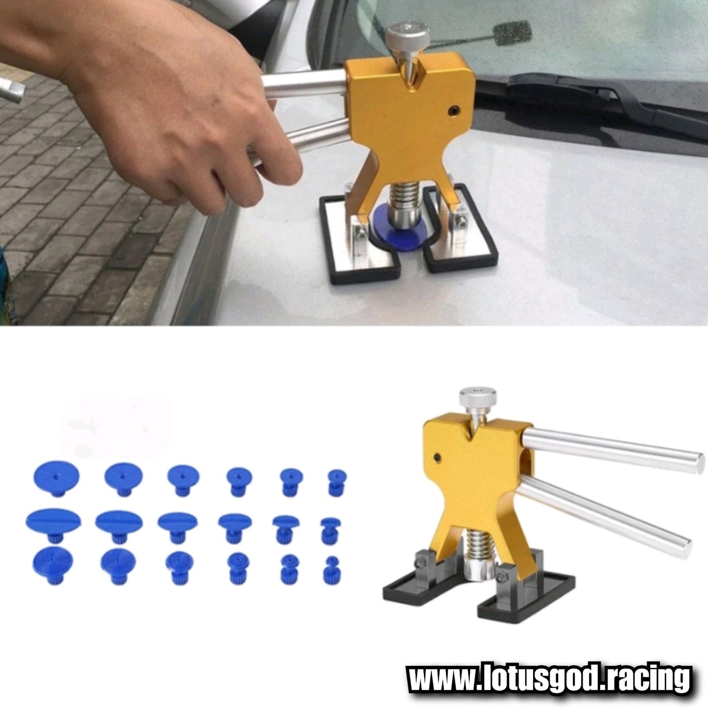 18 Pieces Car Body Door Boot Bonnet Paint Dent Lifter Hole Repair Puller Tabs Strong Remover Tool Using Glue Gun Stick For Automobile Vehicles