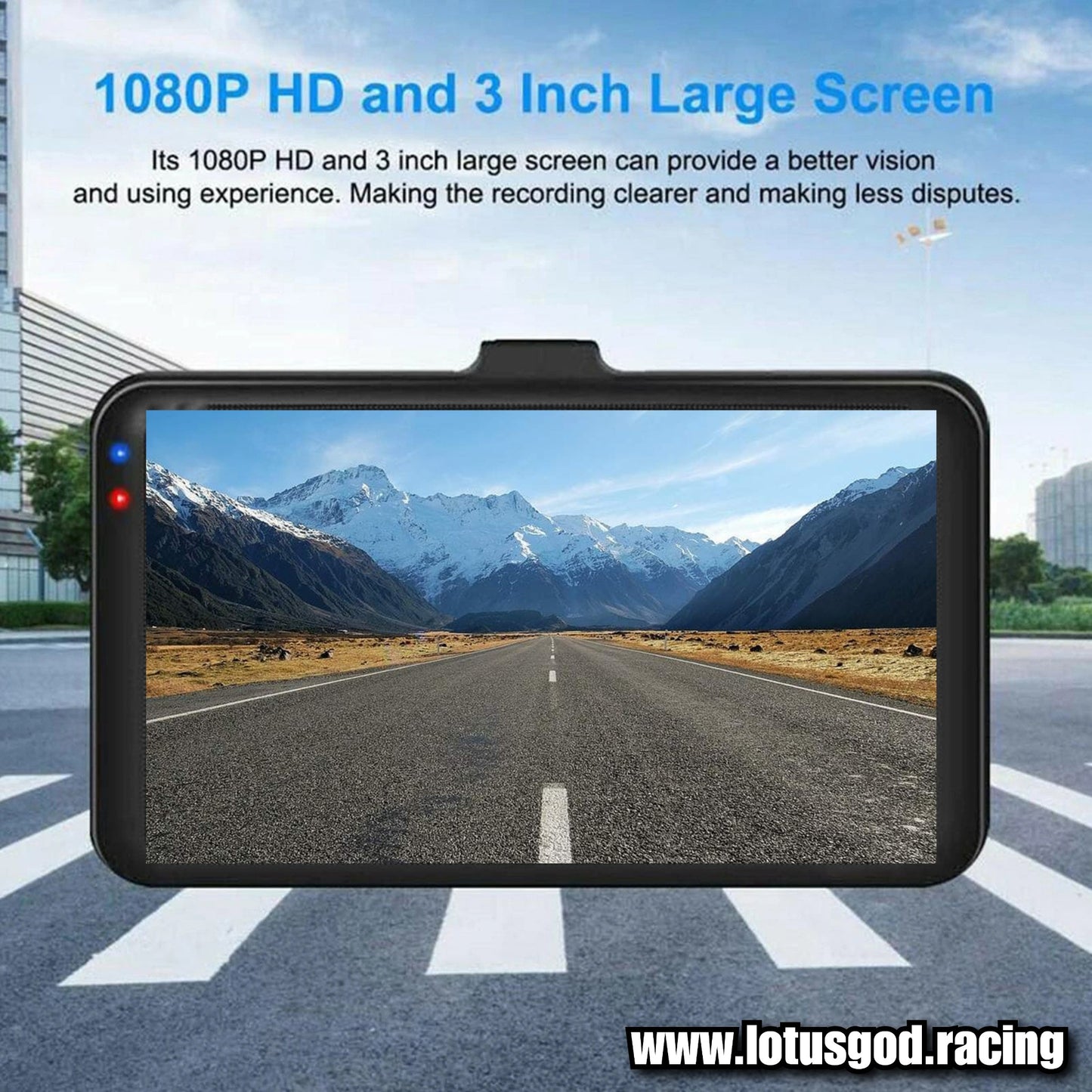 Suction Cup 3 Inch Screen | Better Than Nothing Front Dash Cam Dual 1 Len Adjustable Inside Camera + G-sensor HD Night Vision Wide Angle Car DVR Driving Recorder