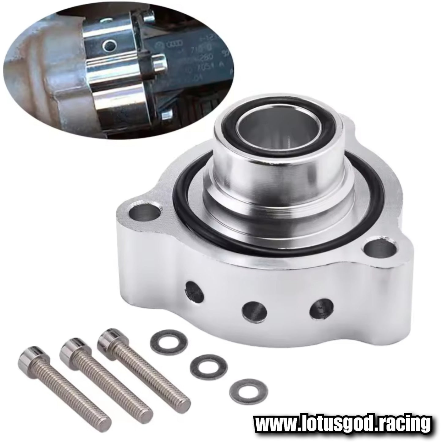Custom CNC Aluminum Blow Off Valve Dump Valve Adapter Spacer Kit For Mercedes Benz A C E GLC GLA Class 2.0T Turbo Engines Adaptor Engine Part BOV