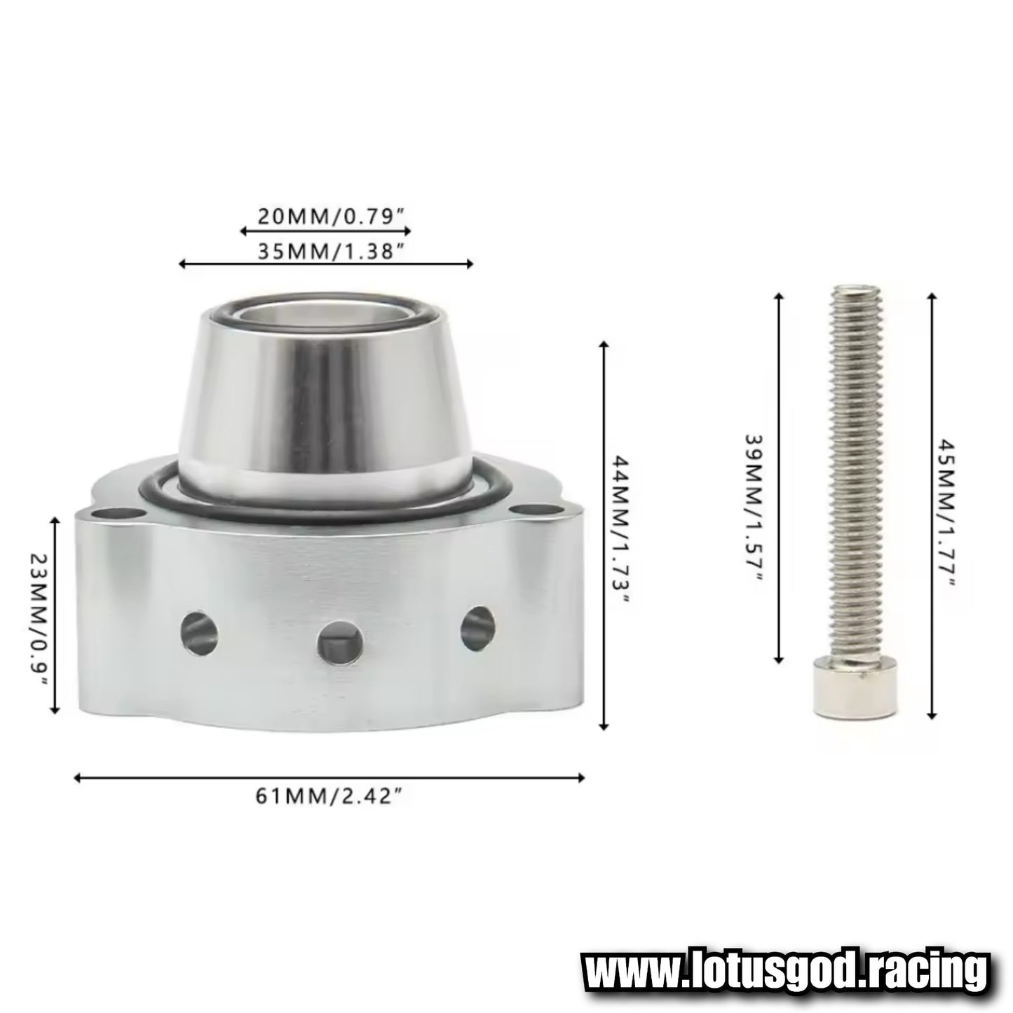 Custom CNC Aluminum Blow Off Valve Dump Valve Adapter Spacer Kit For Audi Seat Skoda Volkswagen VAG Fsi Tfsi 1.4 | 1.8 | 2.0T Turbo Engines Adaptor Engine Part BOV Ep-BOV1014