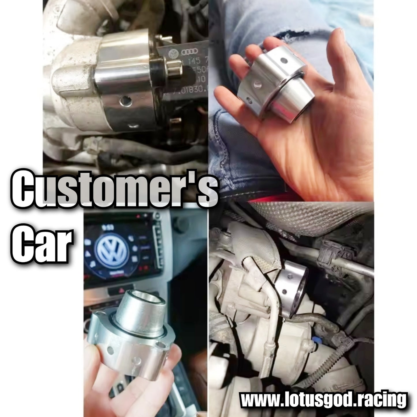 Custom CNC Aluminum Blow Off Valve Dump Valve Adapter Spacer Kit For Audi Seat Skoda Volkswagen VAG Fsi Tfsi 1.4 | 1.8 | 2.0T Turbo Engines Adaptor Engine Part BOV Ep-BOV1014