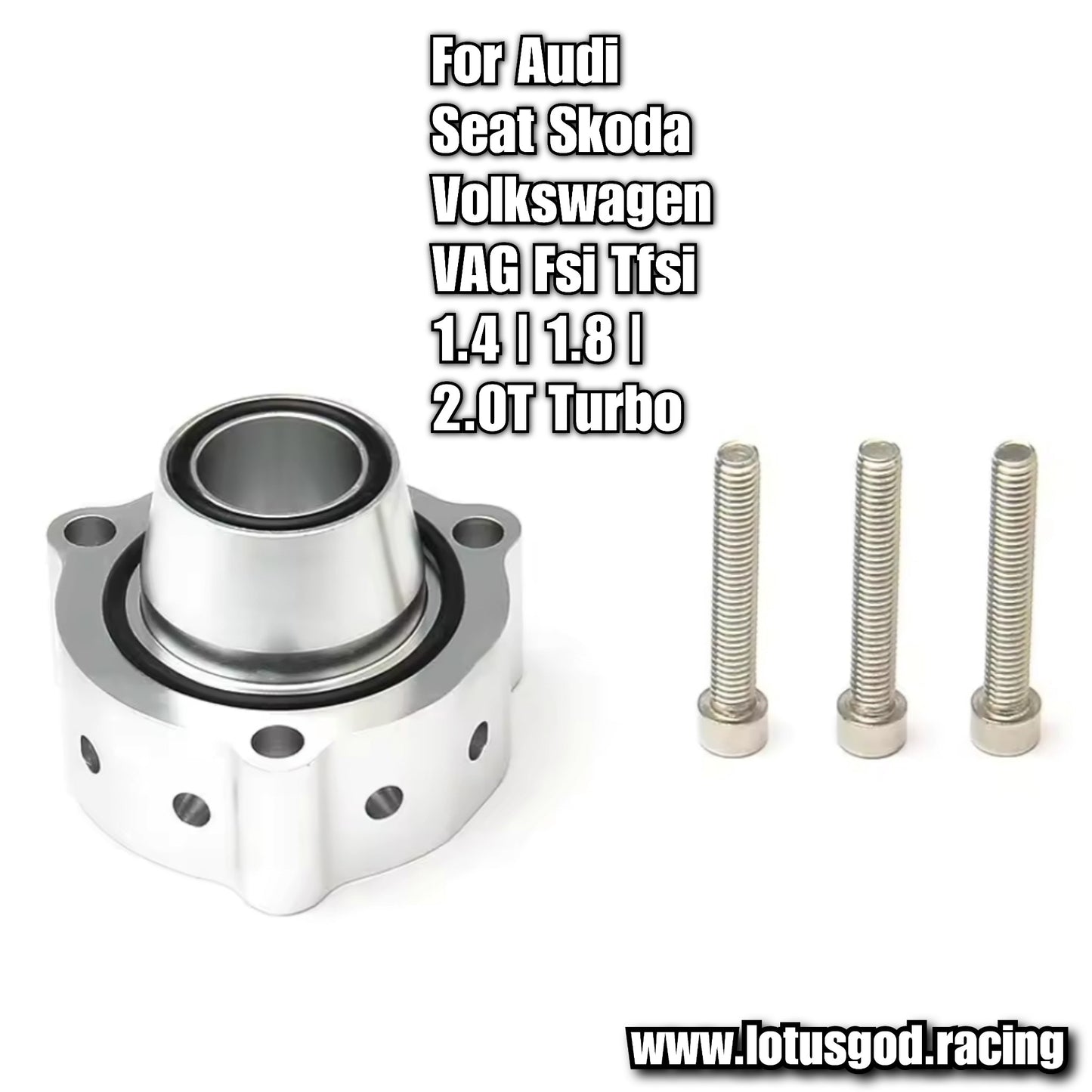 Custom CNC Aluminum Blow Off Valve Dump Valve Adapter Spacer Kit For Audi Seat Skoda Volkswagen VAG Fsi Tfsi 1.4 | 1.8 | 2.0T Turbo Engines Adaptor Engine Part BOV Ep-BOV1014