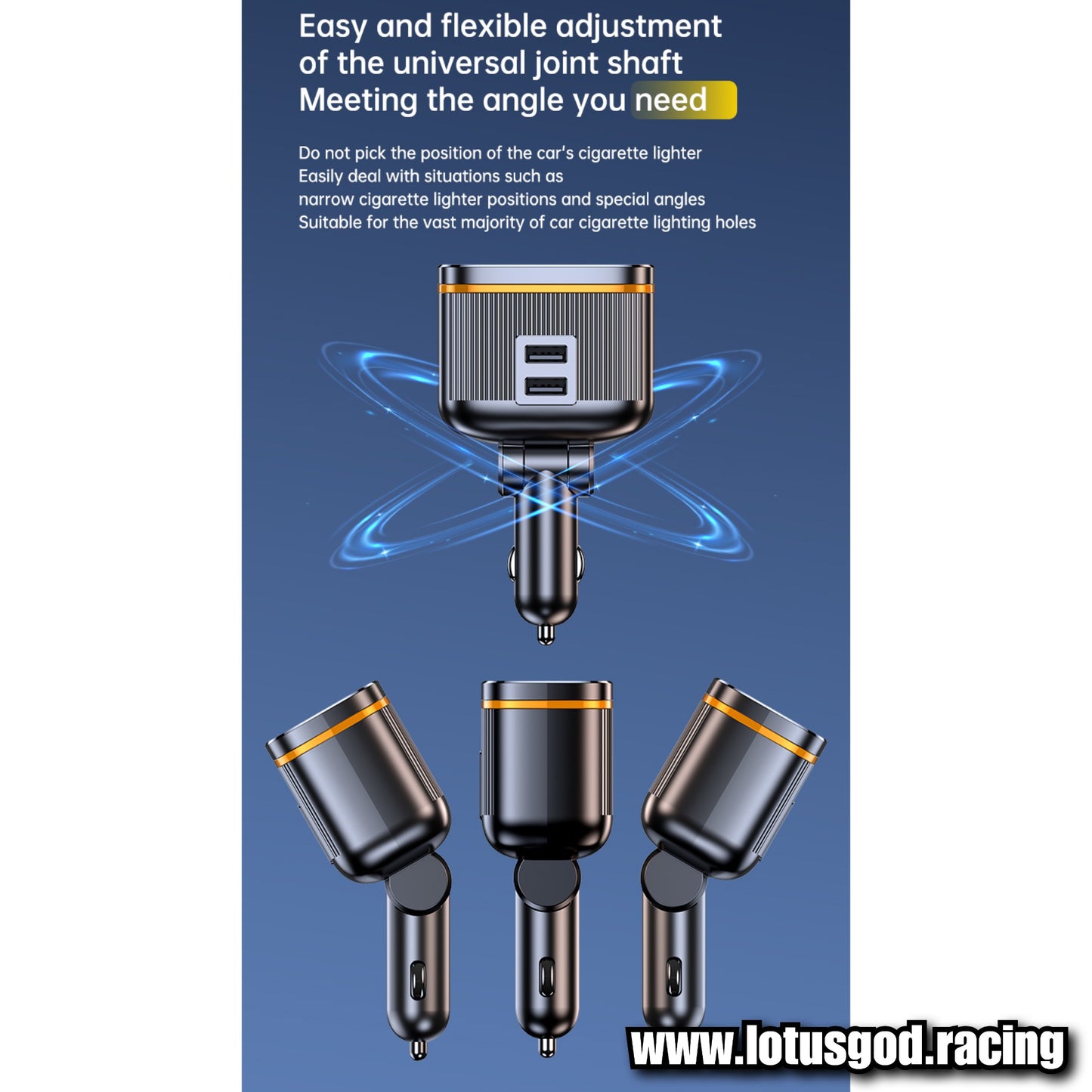 12V | 24 Volts 6 in 1 Cigarette Lighter Splitter 145w USB Type C Car Charger 4 Ports PD30W Car Charger Adapter Voltage Display for All Car Devices