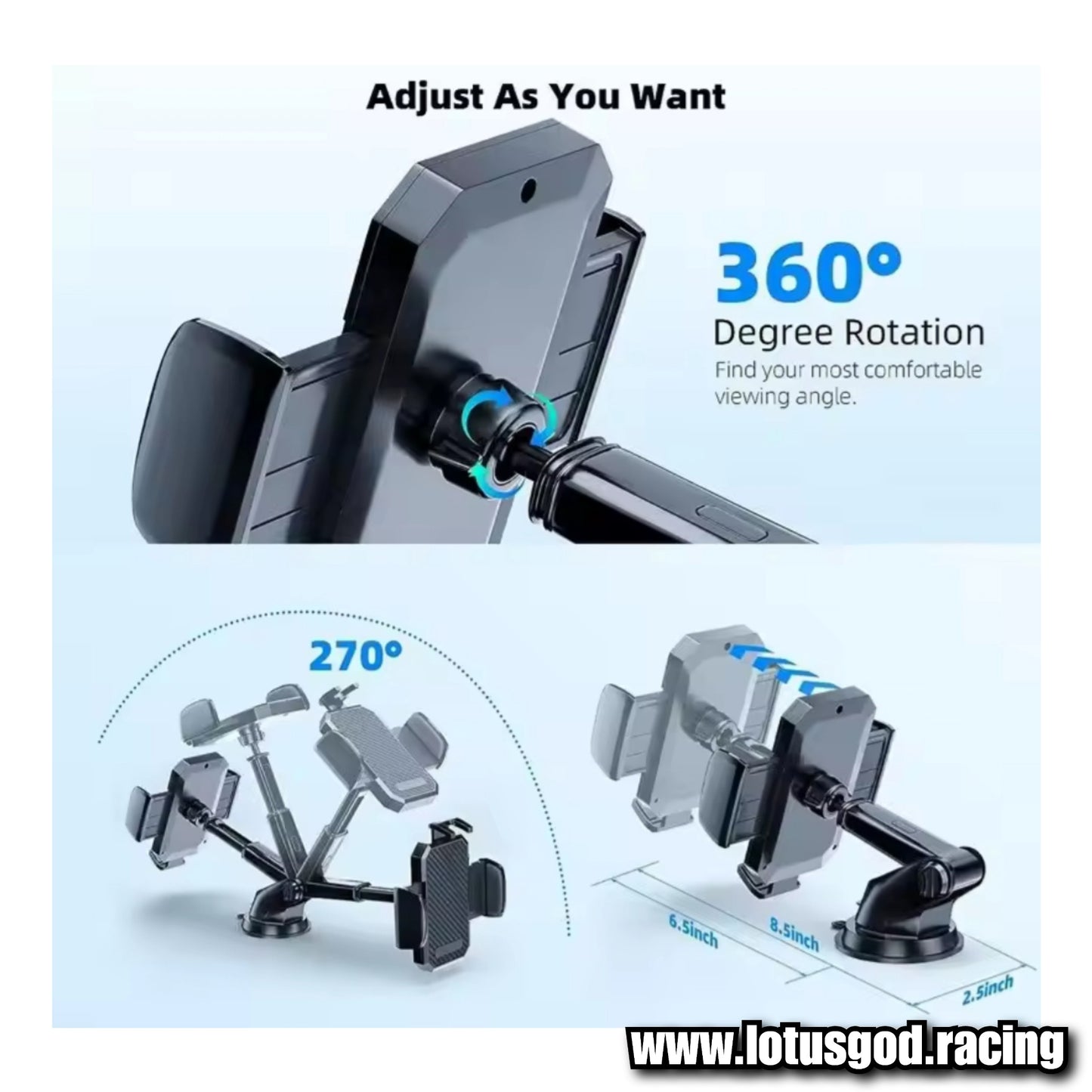 Universal 360 Windscreen Glass | Dashboard Sucker Suction Cup Car Hp Phone Holder Mount Stand Smartphone Mobile Stable Support Bracket For iPhone Xiaomi Samsung Etc