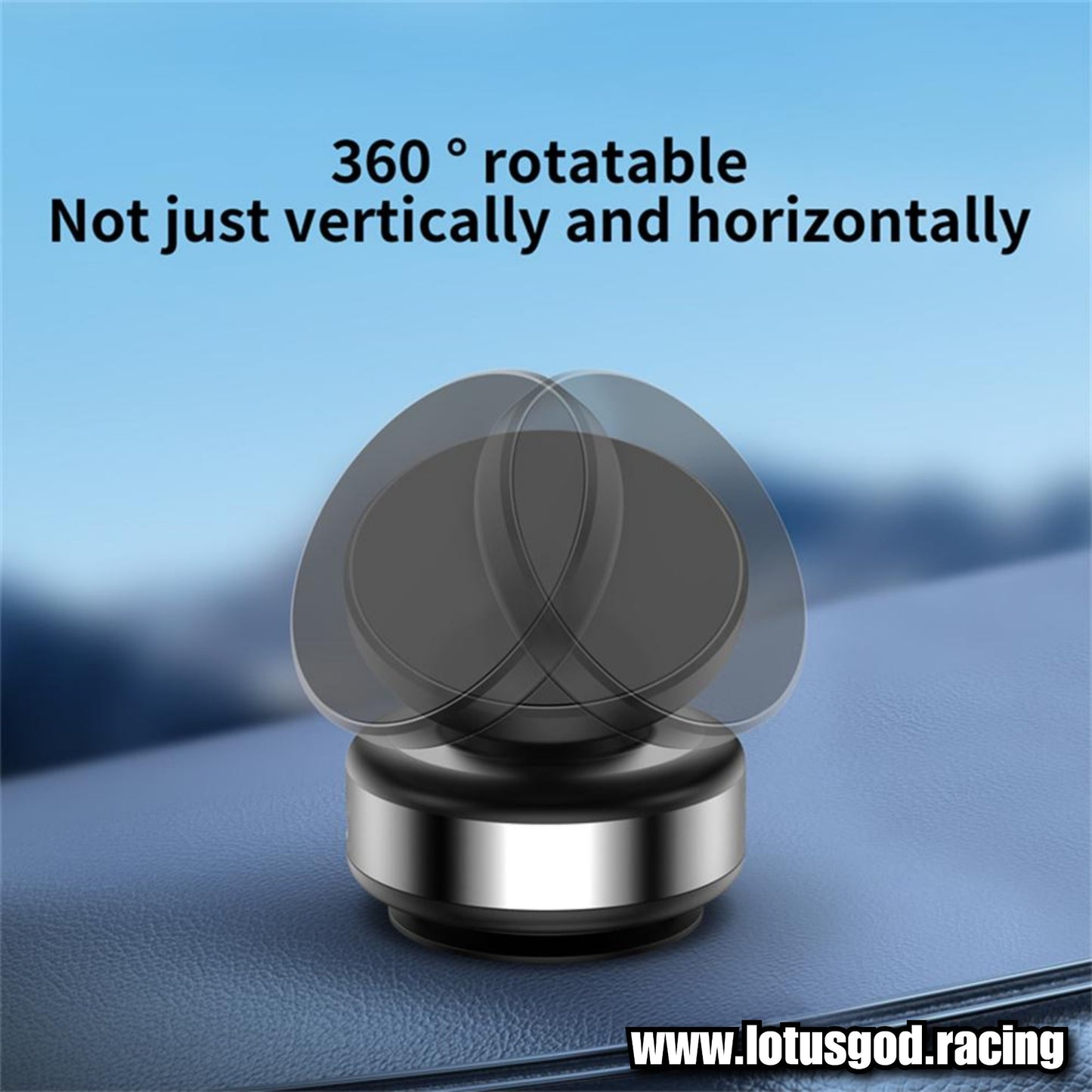 Universal Type C Rechargeable Strong Suction 360 Degree Suction Foldable Magnetic Phone Holder For MagSafe Dashboard Magnet Car Mount for iPhone Android Handphone Etc