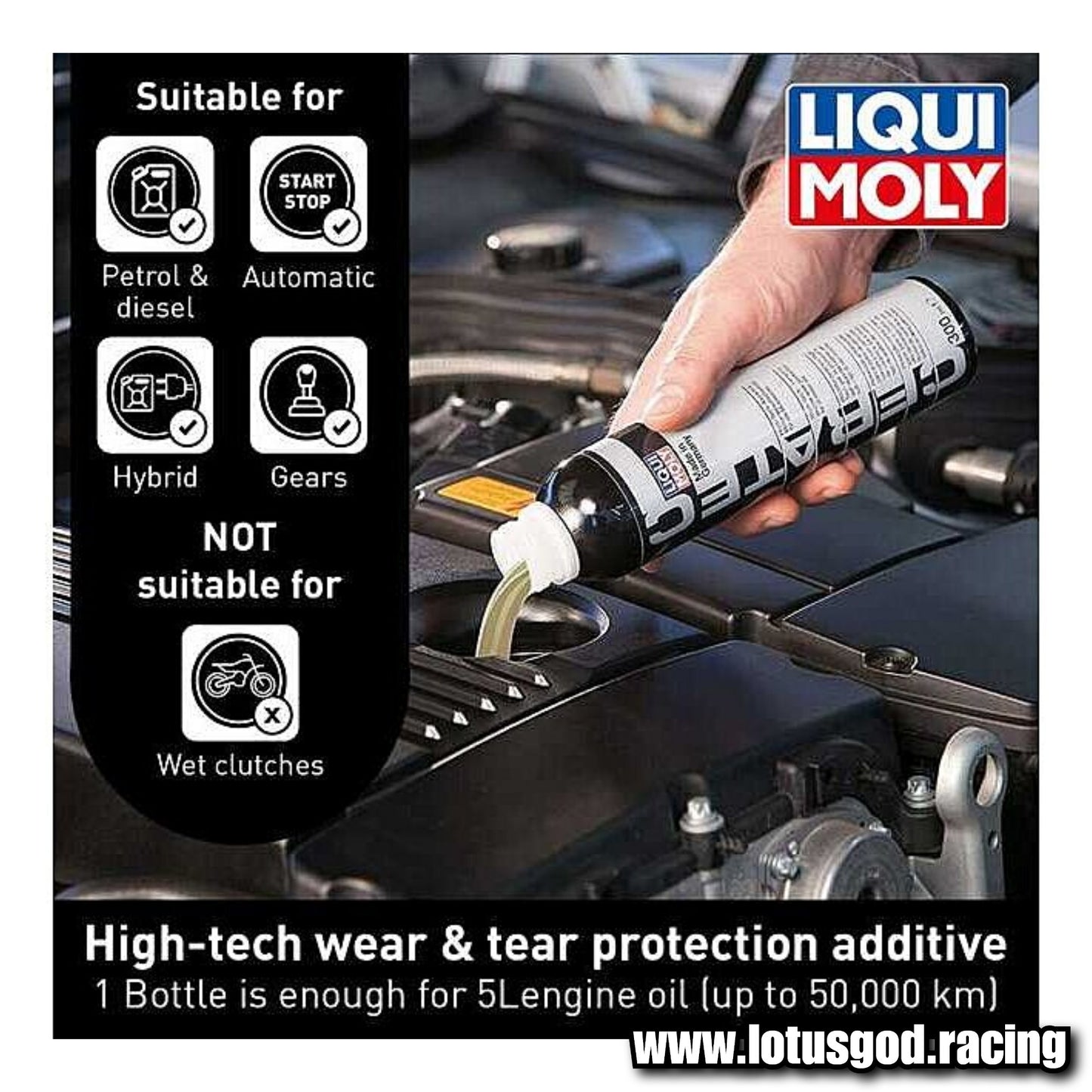 Liqui Moly Ceratec High Tech Anti Wear Additive 4 Stroke Manual Transmissions Compressor Reduces For Car Gasoline Van Pick Up Lorry Truck Diesel Engines 300ml