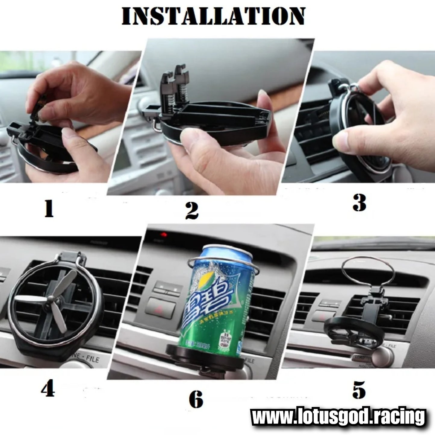 Folding Dashboard Interior Air Con Vent Foldable Cup Holder Water Bottle Drink Mount Bracket Car Accessories