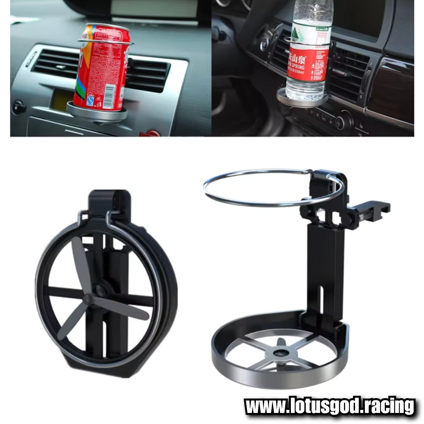 Folding Dashboard Interior Air Con Vent Foldable Cup Holder Water Bottle Drink Mount Bracket Car Accessories