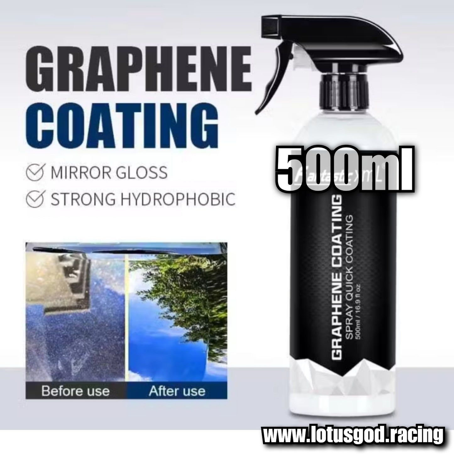 Graphene Nano Super Easy Wet Coat Revolutionary Hydrophobicity Booster Spray Sealant