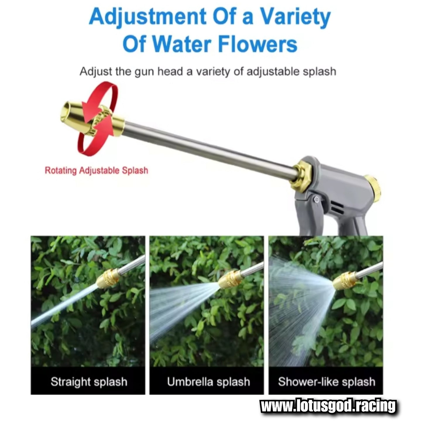 Telescopic 7.5m Flexible Stretchable 3/4" Screw Type Brass Connector Adapter Water Hose + Spray Gun Set For Gardening Condo/HDB Carpark Car Bike Van Bicycle Motorcycle Bathroom Toilet Garden Kitchen Etc
