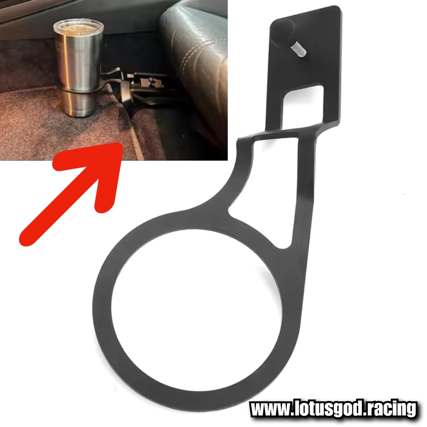 Black Cup Holder For Porsche 911 Cayman 987 Boxster 986 Cupholder With Factory Seat Rails