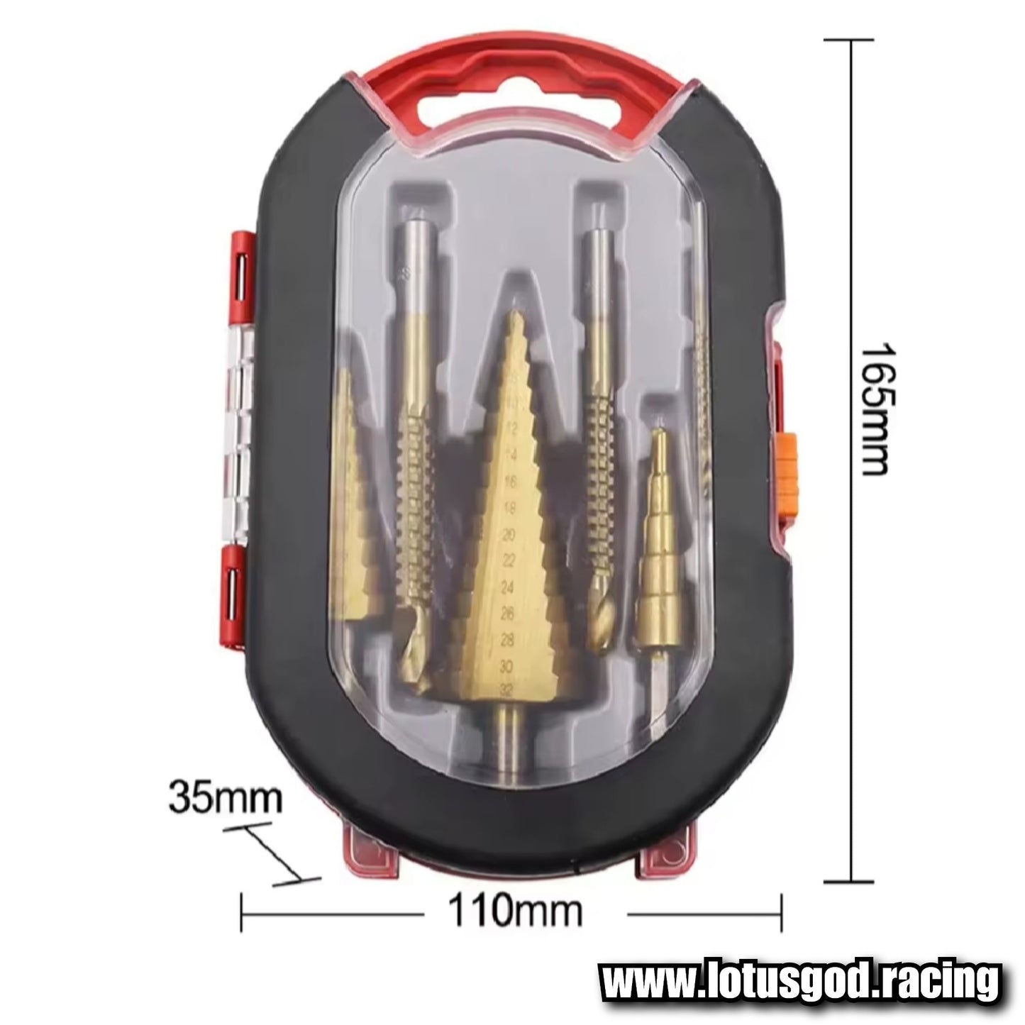 Titanium Gold Step Down Round Hole Opener Core Saw Serrated Drill Bit Set For Wood Metal Milling Bodykit Cutter 4-12mm | 4-20mm | 4-32mm | 3/6/8mm (6 Pieces)