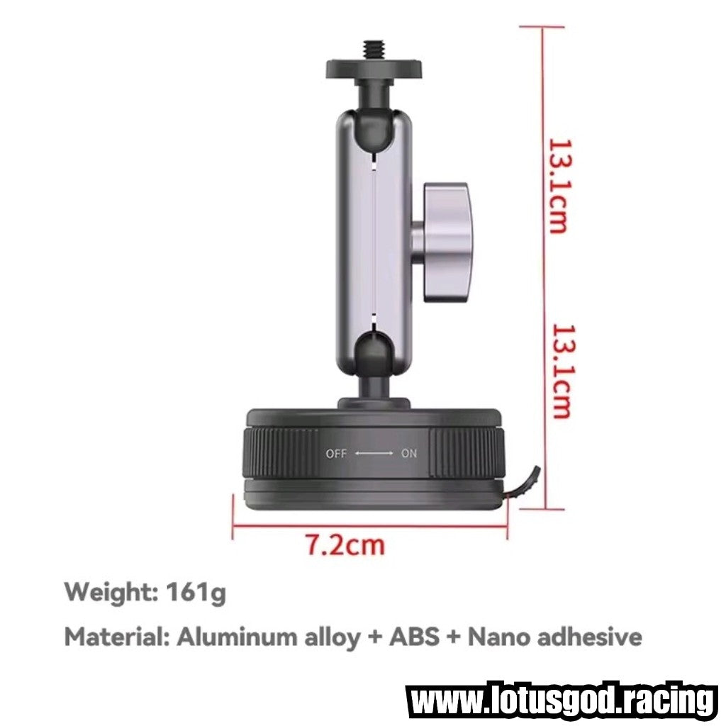 Heavy Duty Vacuum Suction Cup Mount For Dji Gopro Action Cameras & Insta360 | 360° Adjustable Dual Ball Head Cam Holder