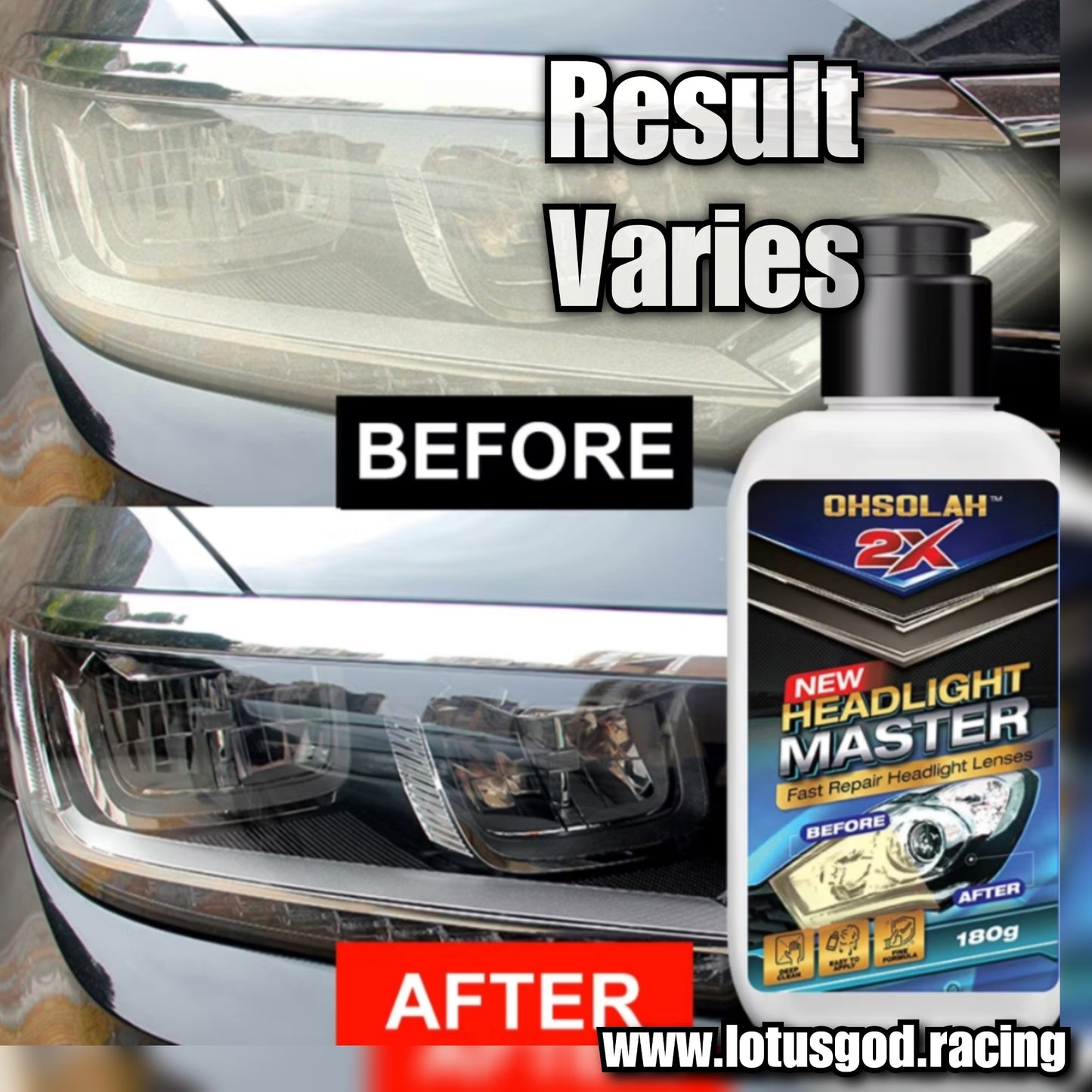 Headlight Car Plastic Acrylic Polish Dull Yellow Head Lamp Glass Len Scratch Removal Cleaner 180ml