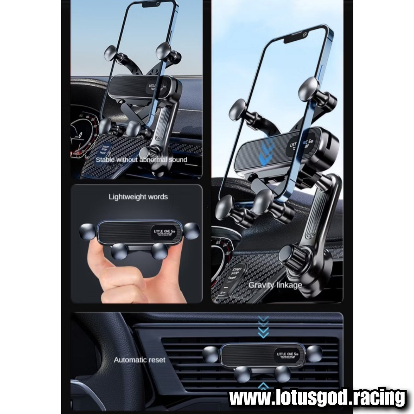 Universal Straight Round Square Vertical Air Con Vent Mobile Phone Hp Holder For Android Or Iphone Etc