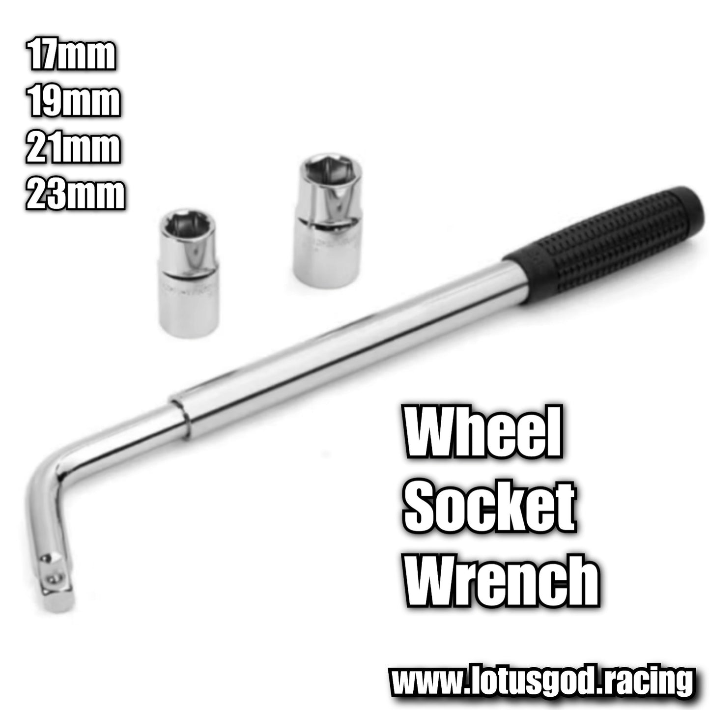 1/2" Extendable Long 50cm Retractable Breaker Bar Socket Sleeve 17mm/19mm/21mm/23mm Vanadium Steel Wrench Tool For Car Bike Wheel Nut