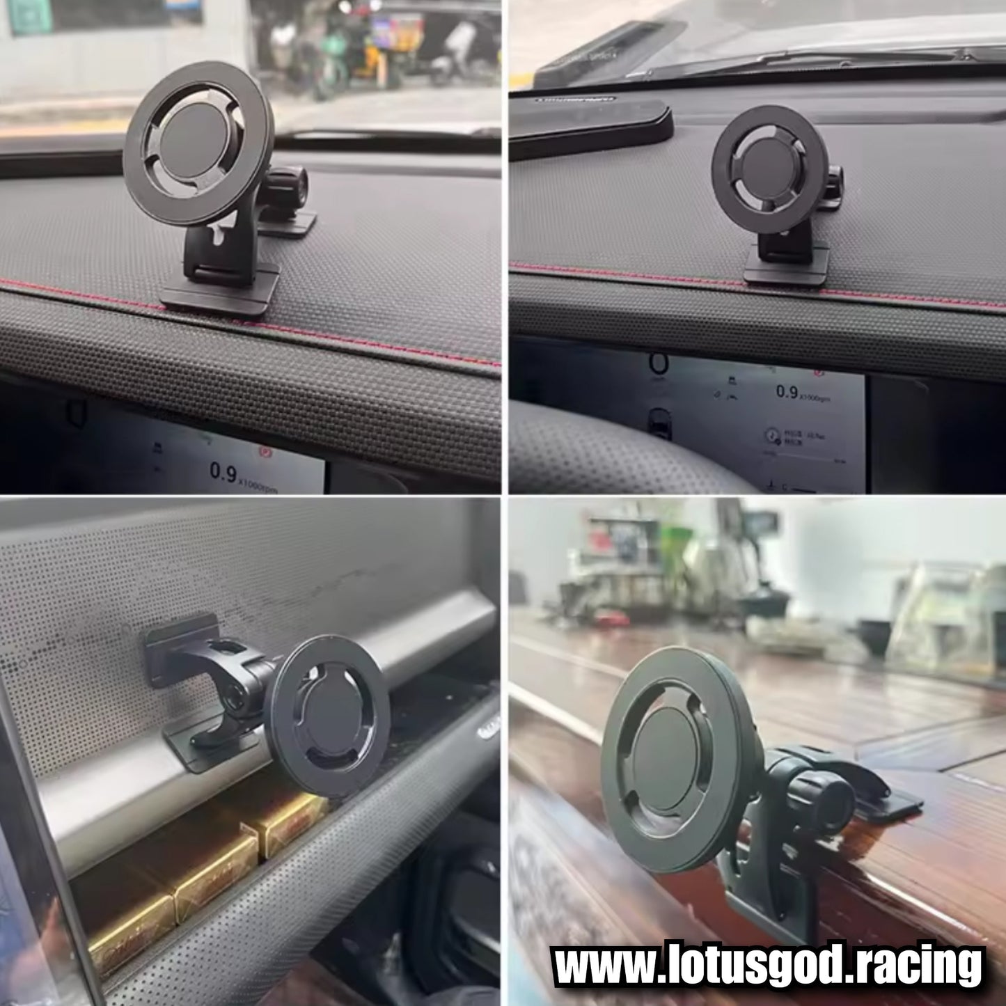 180 Degree Rotatable Angle Dashboard Clip Magnetic Phone Holder Ring Car MagSafe Mount For Android Phone iPhone Pro Max Mini Mag Safe Case Bracket Adapter