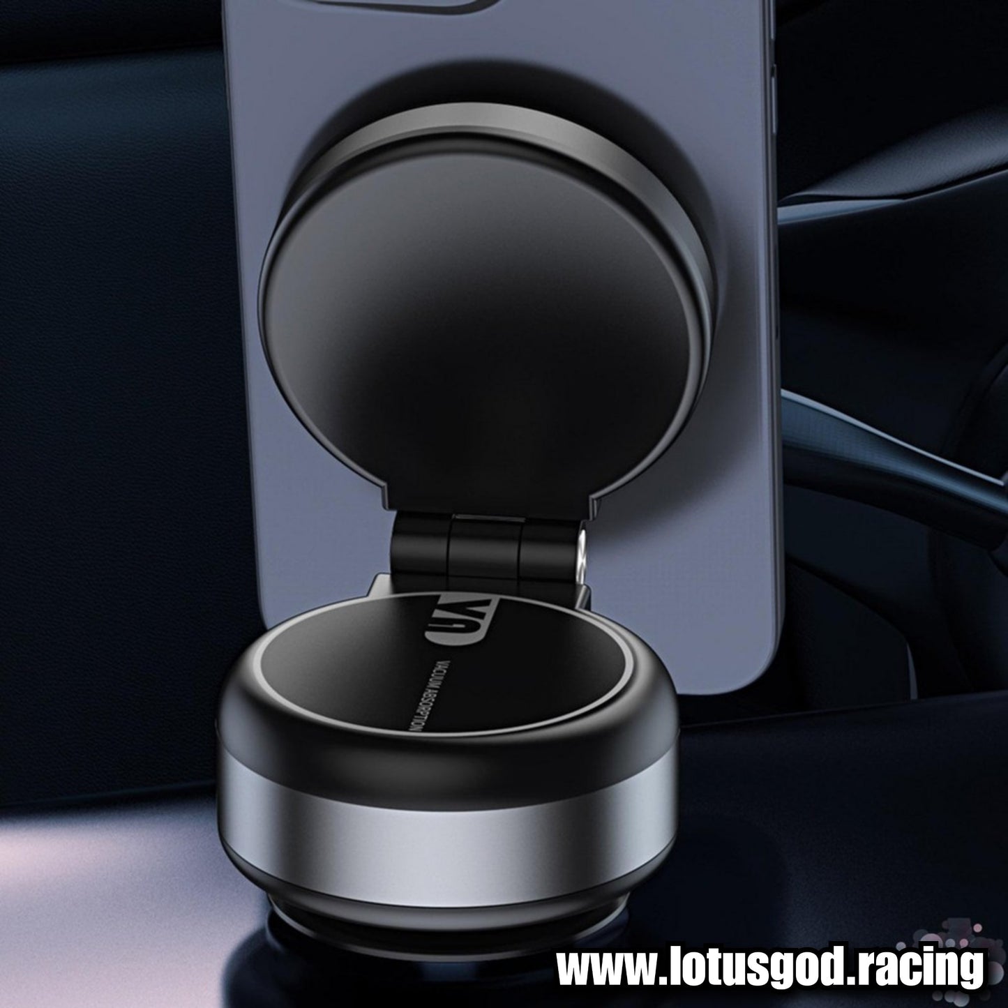 Universal Type C Rechargeable Strong Suction 360 Degree Suction Foldable Magnetic Phone Holder For MagSafe Dashboard Magnet Car Mount for iPhone Android Handphone Etc