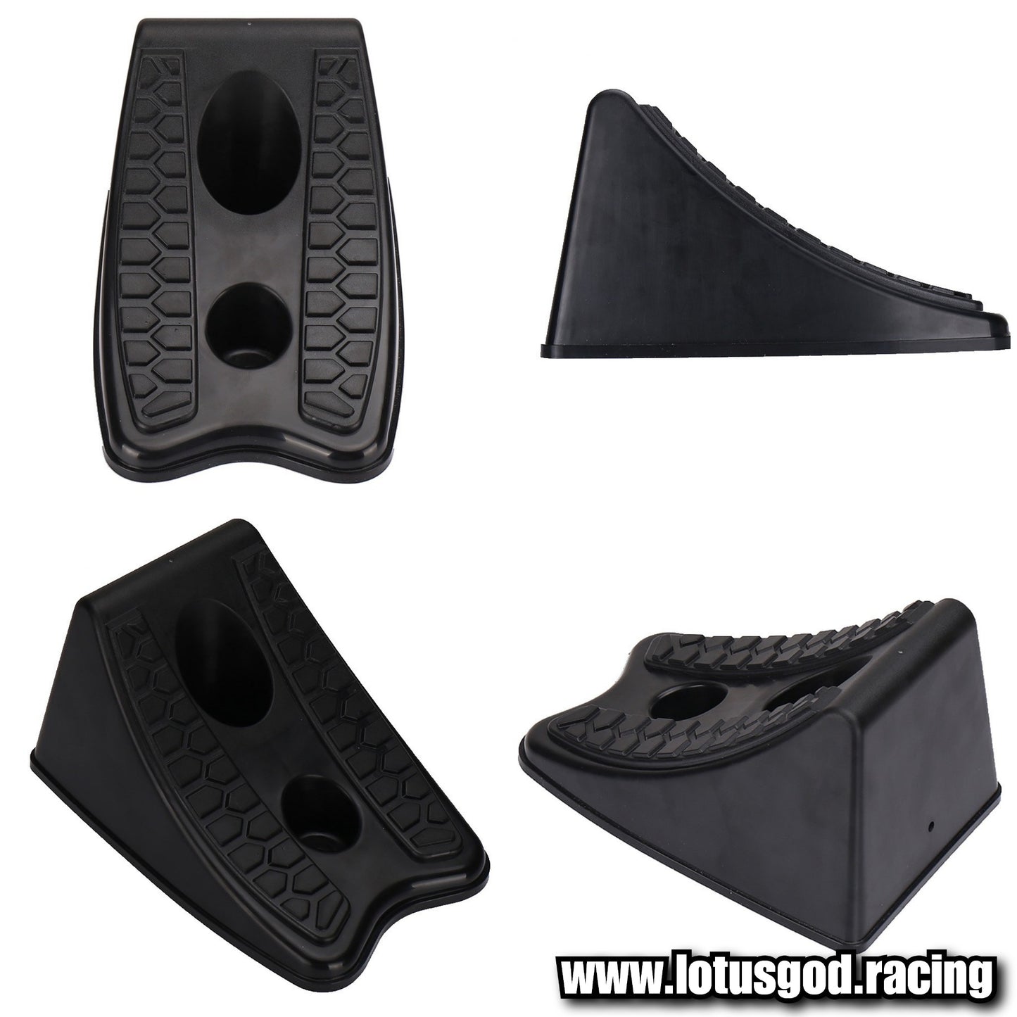 Universal Wheel Chock Heavy Duty Rim Block Anti Slip Slope Plastic Base Tyre Stopper Block For All Vehicle Car Etc (2 Pieces)