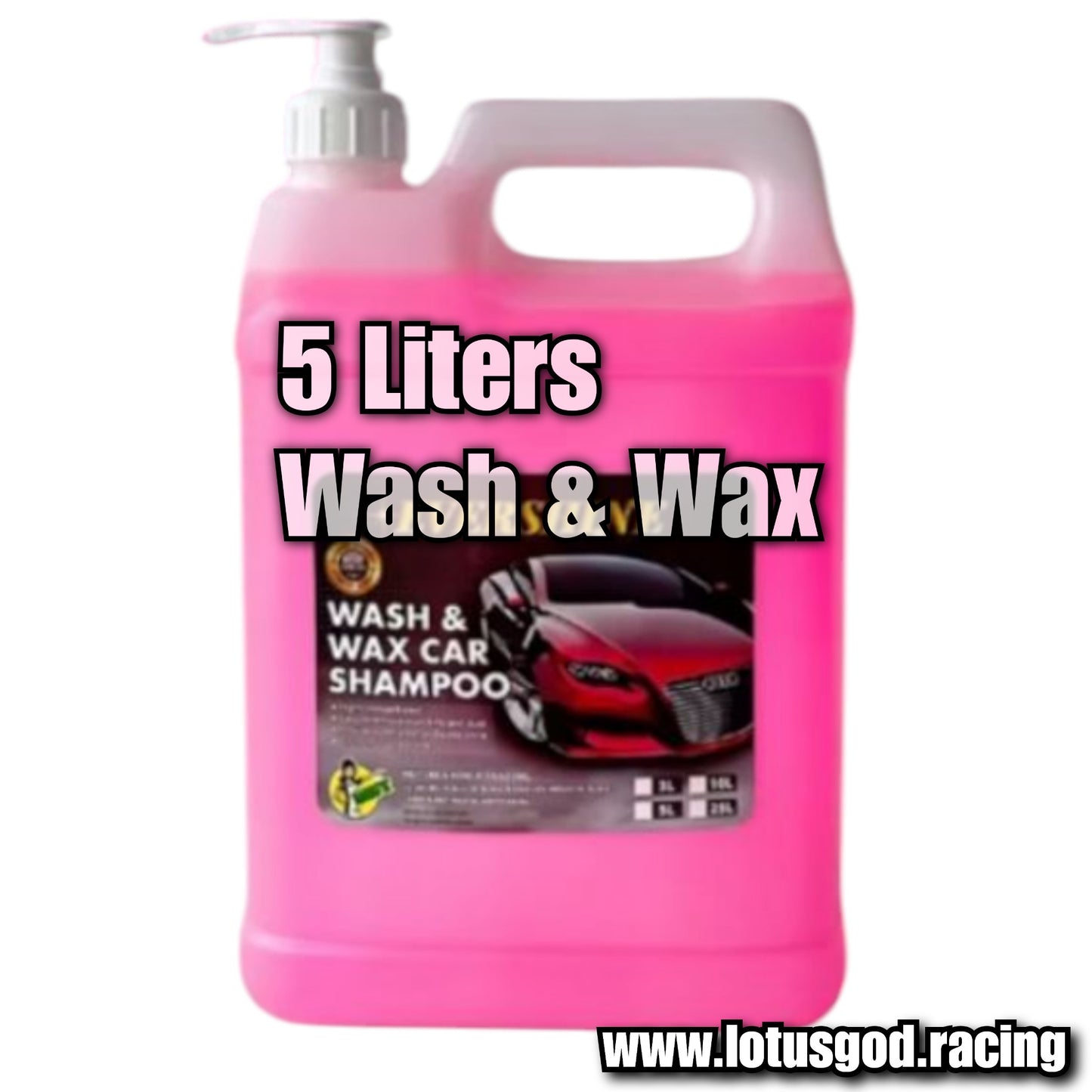 5 Liter Thick Pink Angel Nano Tech Wash + Wax & Shine Car Wash Cleaner Foam Shampoo For Motorcycle Car Lorry Van Pick Up Etc