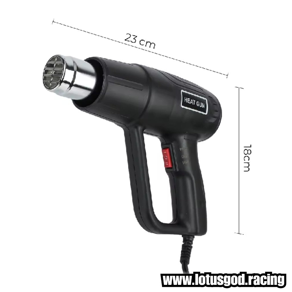 2000W 2 Temperature Settings 60-600°C Thermal Heat Gun Blower Hot Air Tool Kit For DIY Shrink PVC Tubing Wrapping Crafts Eu Plug