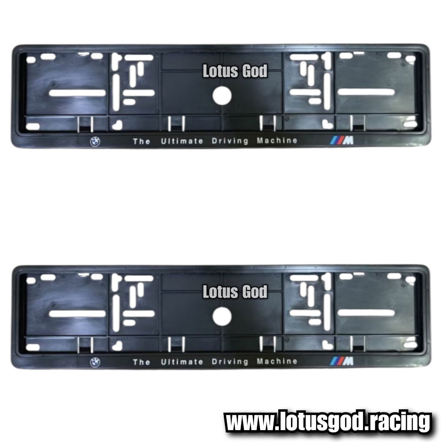 Black Singapore Euro Licence Plate Cover Long Frame For Bmw X Mercedes Benz Amg Car and All Vehicles (2 Pieces)