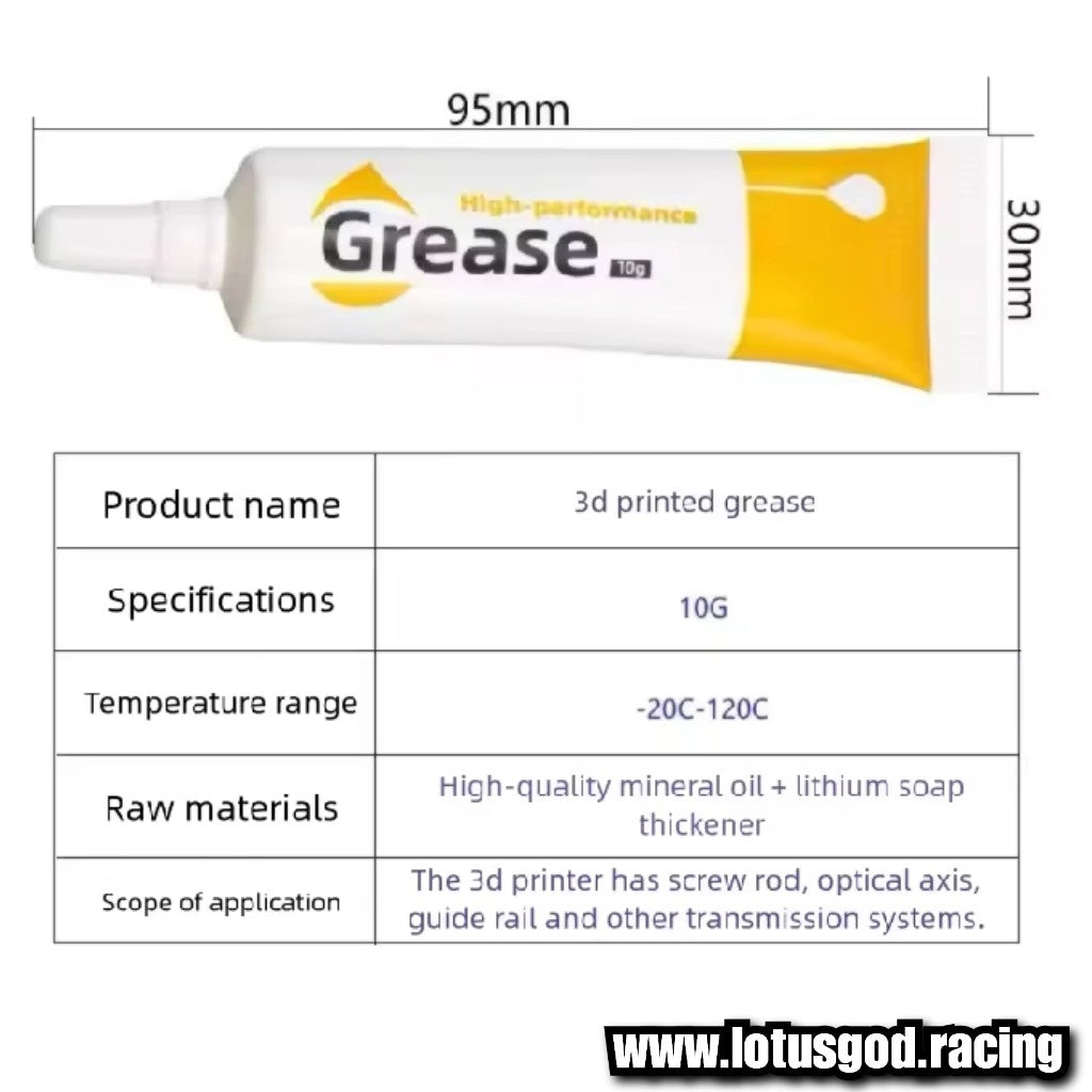 High Performance 3D Printer & Precision Machinery Lithium Mineral Lubricant Grease 10g (2 Pieces)