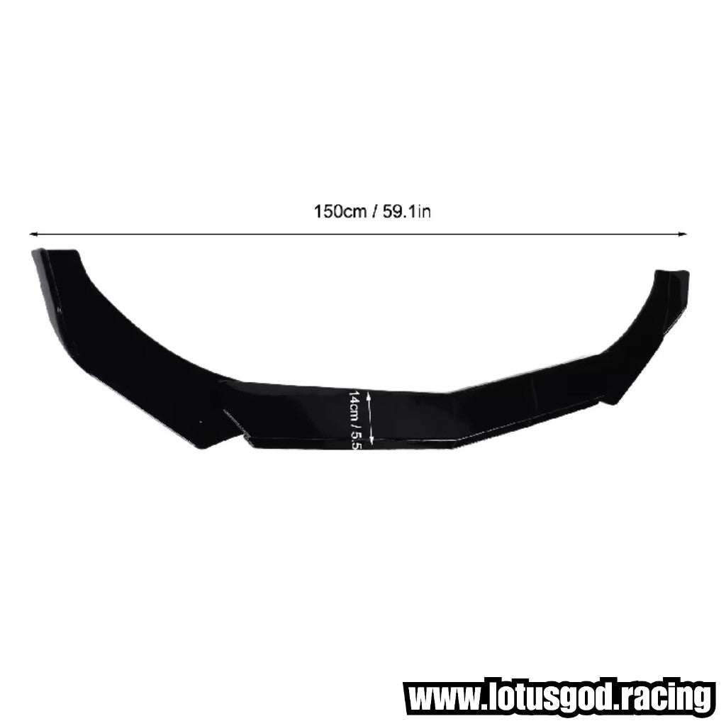 4 Pieces Custom Universal Front Car Bumper Splitter Bodykit Black ABS Plastic Lips