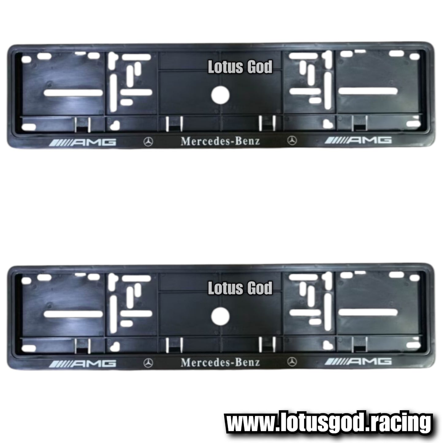 Black Singapore Euro Licence Plate Cover Long Frame For Bmw X Mercedes Benz Amg Car and All Vehicles (2 Pieces)