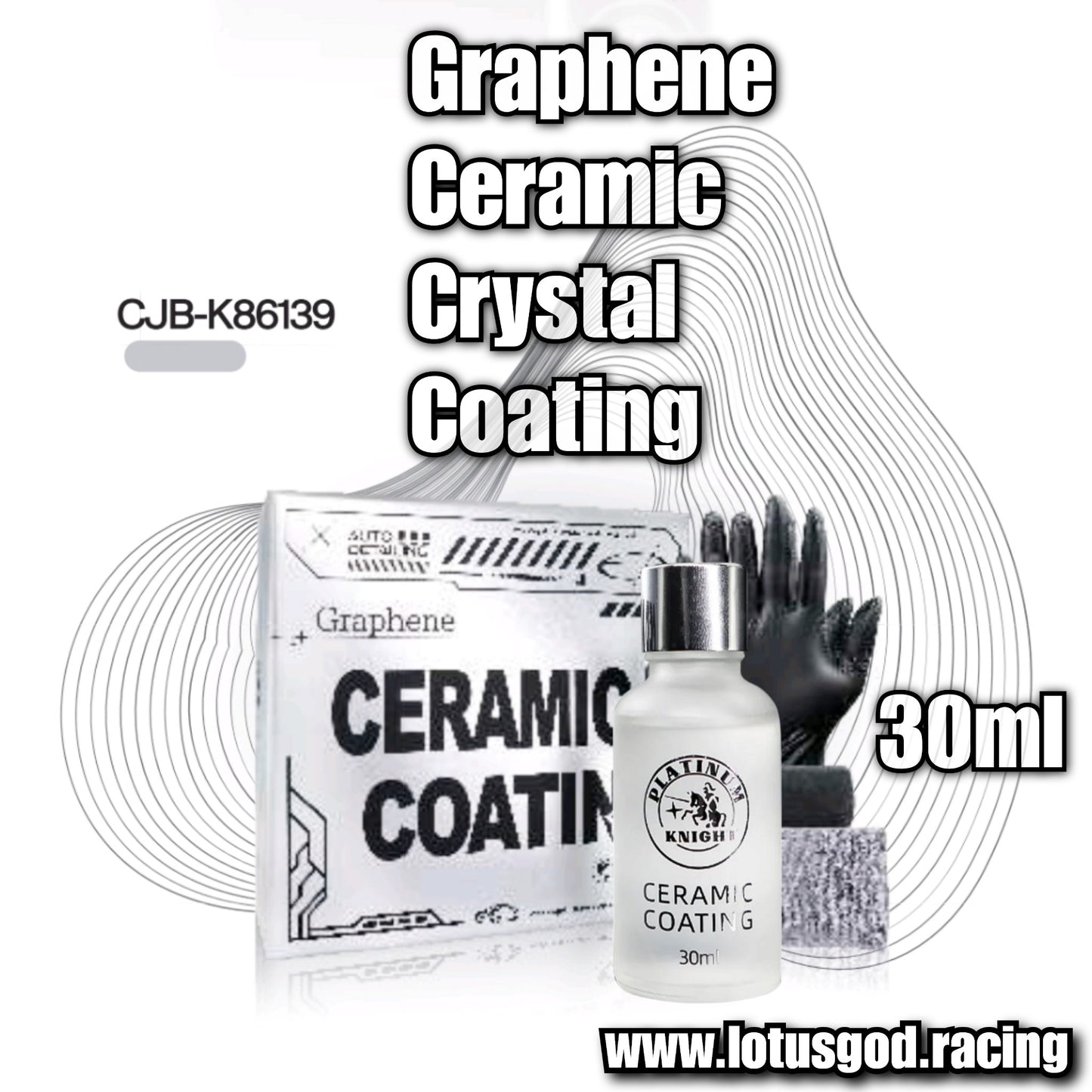 Premium Super Hydrophobic Graphene Ceramic Coating Hard Crystal Gloss Shiny Paint Protection Shine Shield For Car Bikes Bicycle Motorcycle Lorry Van Pick Up Etc 30ml