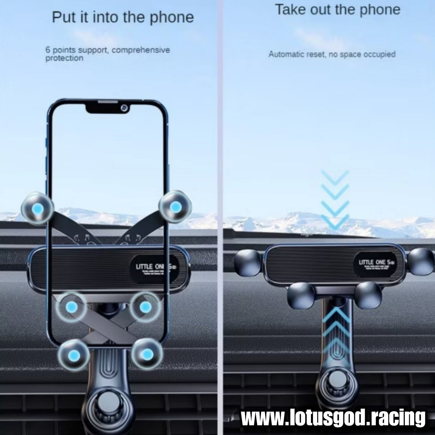 Universal Straight Round Square Vertical Air Con Vent Mobile Phone Hp Holder For Android Or Iphone Etc