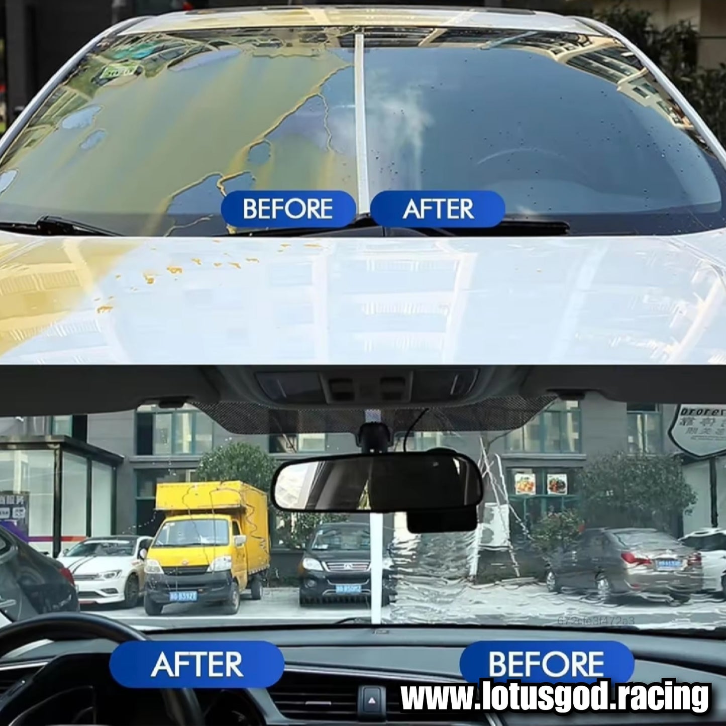 Windscreen Hydrophobic Rain Repellent Glass Cleaner Oil Film Remover Sponge For Window Windshield Rear View Side Mirror Helmet Goggles 150ml