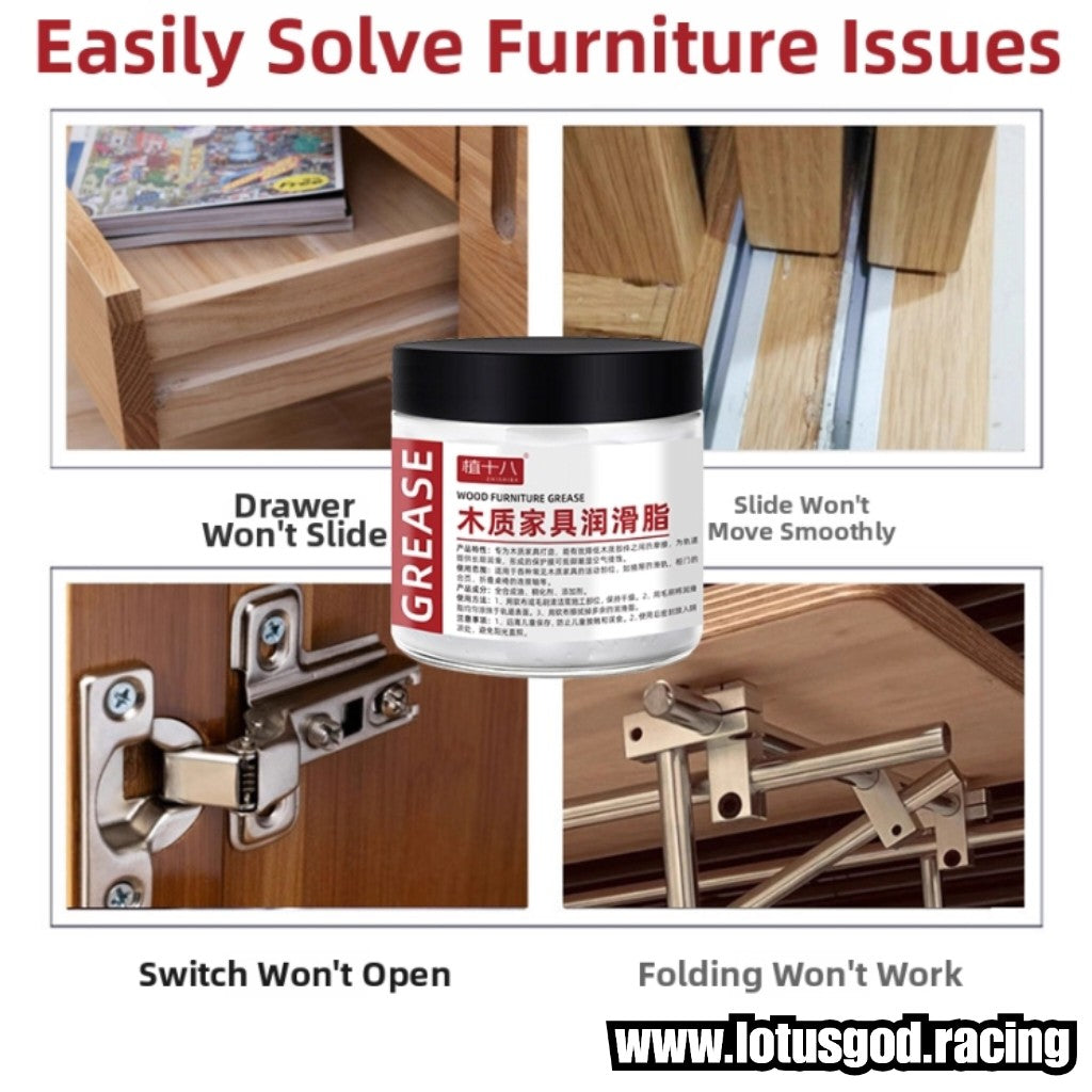 High End Quality Audio Wood Furniture Grease Cupboard Cabinet Table Anti-Squeak &amp; Smooth Slide Lubricant 100g