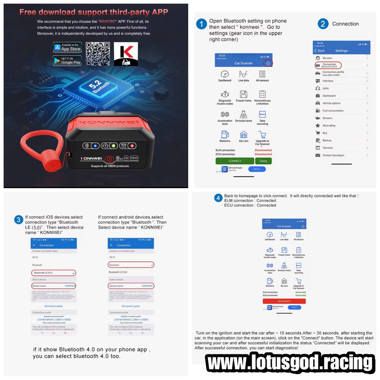 Obd2 Bluetooth Scanner 4.0 ELM327 V1.5 OBD 2 Car Diagnostic Clear Fault Codes Tool For IOS Apple Android PC ELM 327 OBDII Reader