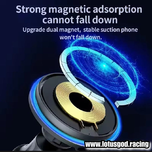 30W Air Con Vent Clip Magnet Wireless Mag Safe Rainbow Led Light Car Charger Magnetic Mount Phone Holder Stand For Fast Charging MagSafe iPhone Mini Pro Max