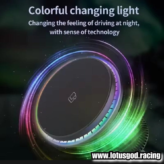 30W Air Con Vent Clip Magnet Wireless Mag Safe Rainbow Led Light Car Charger Magnetic Mount Phone Holder Stand For Fast Charging MagSafe iPhone Mini Pro Max