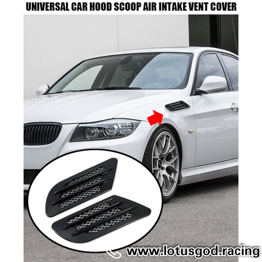 Universal Front Side Fender Bumper Air Flow Intake Shark Fin Panel Grill Vent Scoop