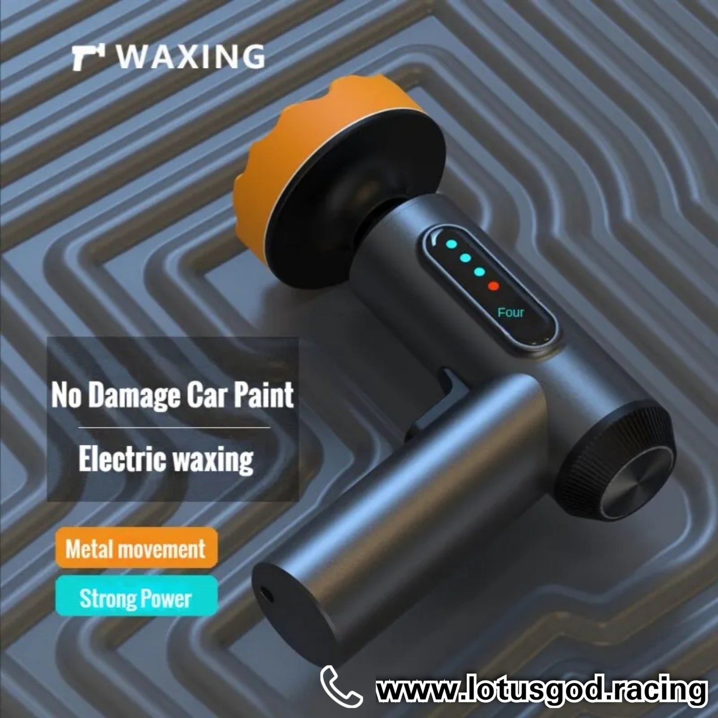 Wireless 84W USB Rechargeable Car Polisher | Waxing Paint Polishing Scratch Removal Repair Machine Tool + 1 Flat | Wave Sponge & 1 Wool Plate