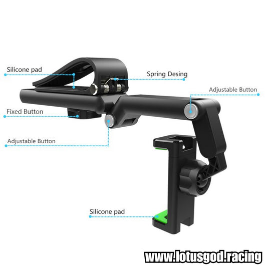 Universal 360 Degree Adjustable Android Iphone Hp Holder Clip On Sun Visor Rear View Mirror Table Stand Phone Holder